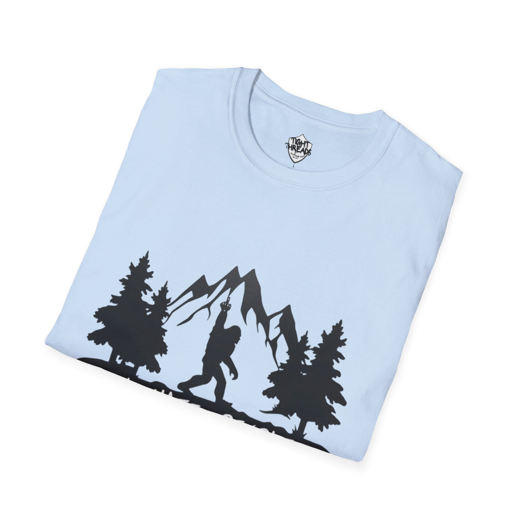 Bigfoot I Hate People mountain silhouette T-Shirt | hiker outdoors trees