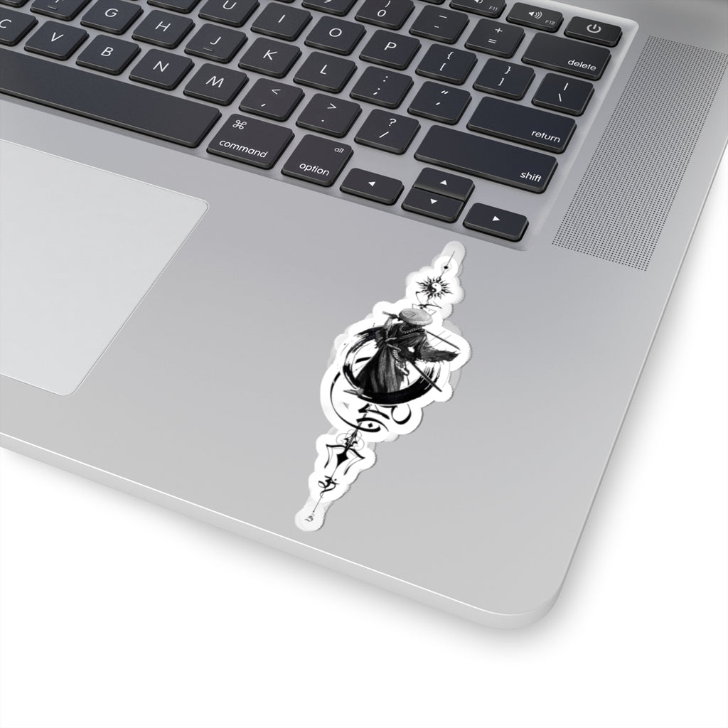 Mystical Samurai Kiss-Cut Stickers for Laptops, Journals, Water Bottles, Gifts, Creative Decor - Spiritual Sticker, Water Bottle Sticker,