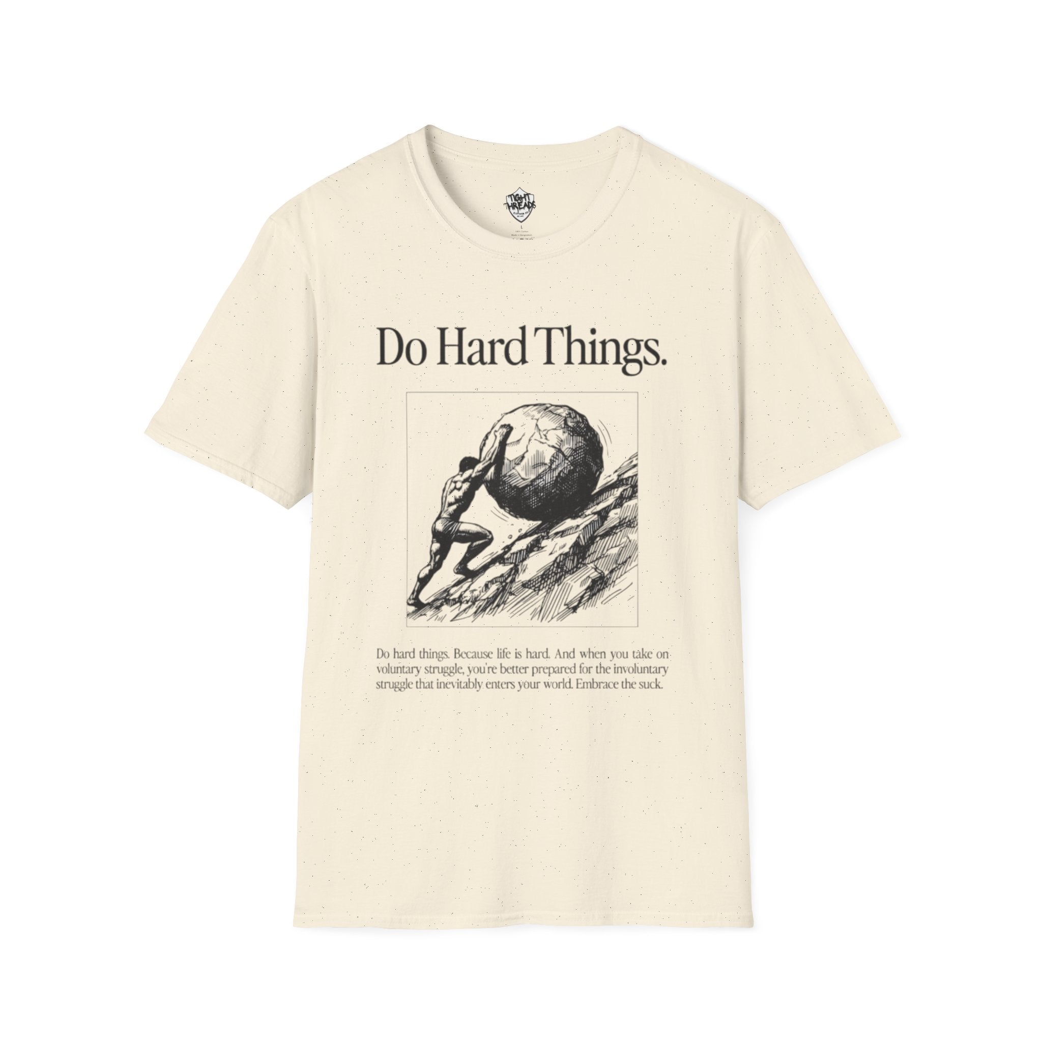 Do Hard Things Inspirational Unisex T-Shirt: Motivational Gym Tee, Casual Workout Shirt, Positive Apparel Gift, Everyday Wear, Statement Top