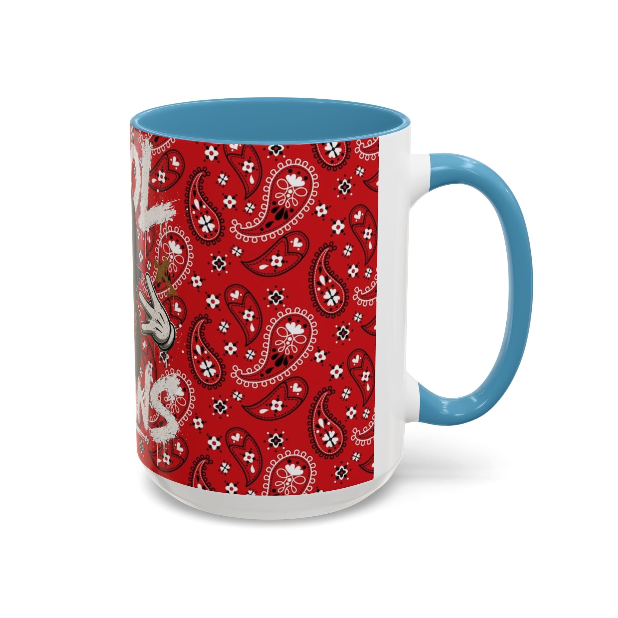 Cool Beans Mug | Red Bandana Coffee Cup, Hip-Hop Bean Graphic 11oz 15oz