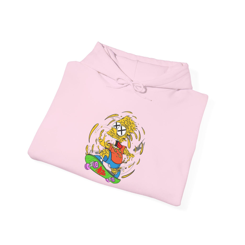 Warping Bart Simpson Skateboarding Hoodie | Retro Skateboard Illustration