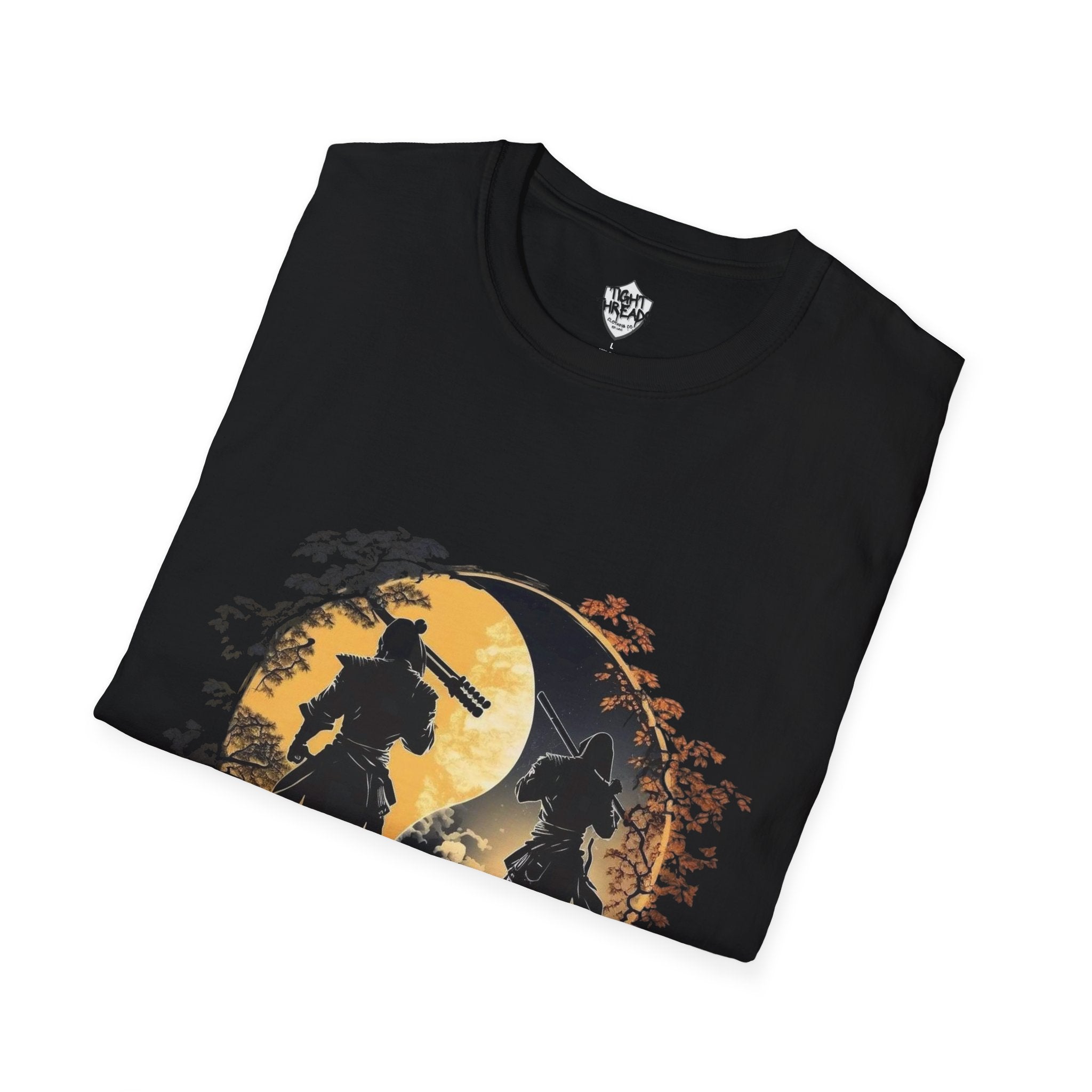 Yin Yang Samurai unisex style T-Shirt, Men and Women T-Shirt, durable and smooth fabric, casual wear.