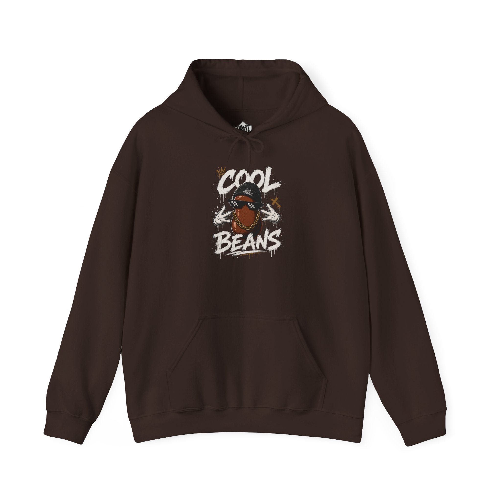 Cool Beans Hoodie — Funny Cartoon Coffee Bean Graphic Pullover