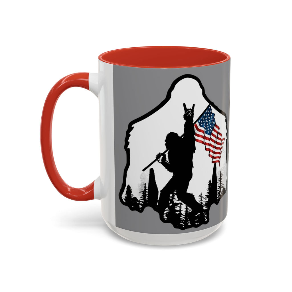 Gone Squatchin Patriotic Bigfoot Mug | Accent Coffee Mug