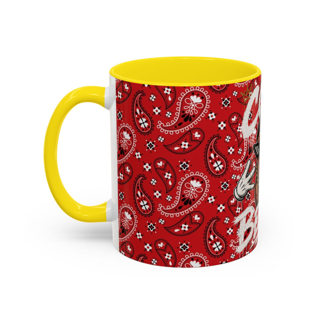 Cool Beans Mug | Red Bandana Coffee Cup, Hip-Hop Bean Graphic 11oz 15oz