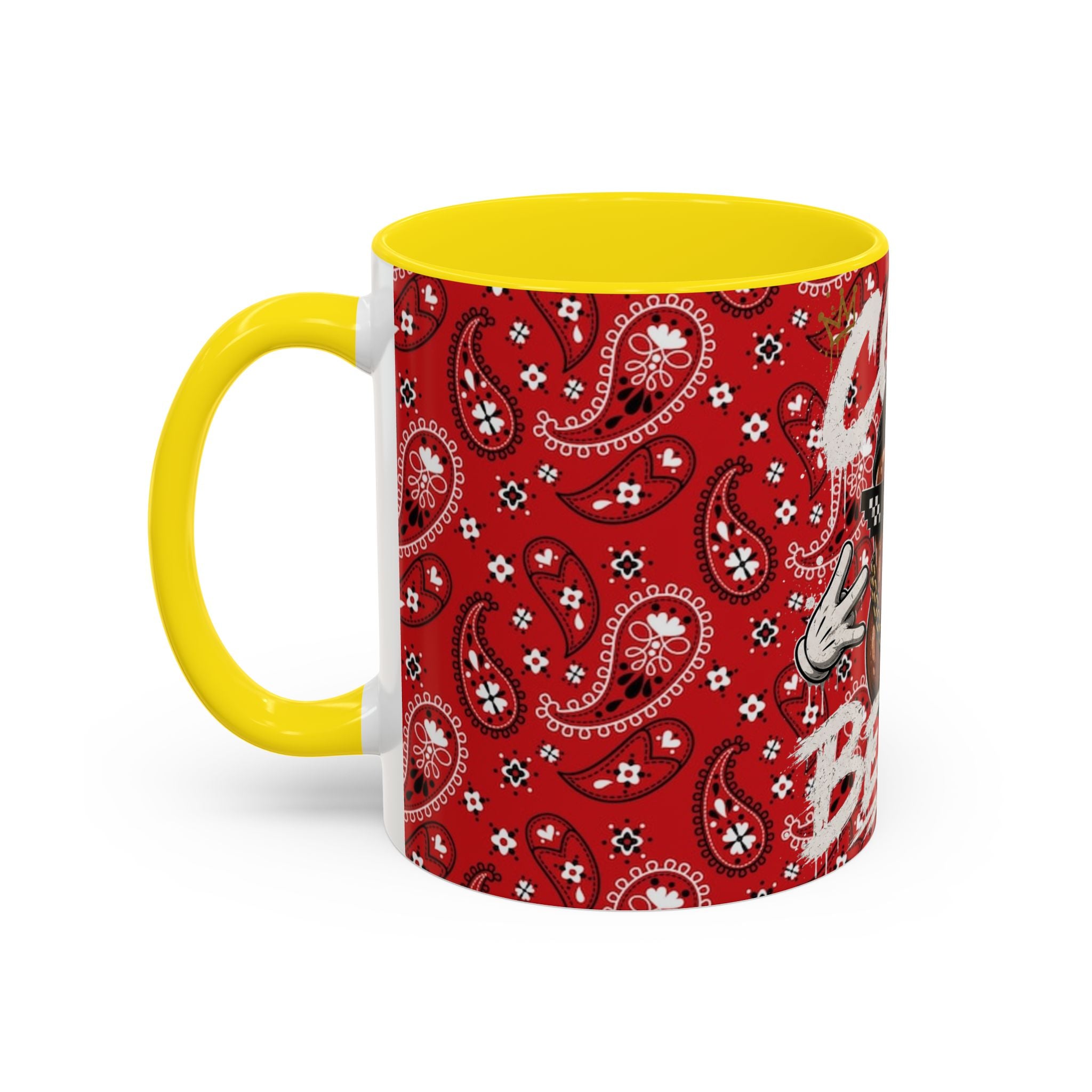 Cool Beans Mug | Red Bandana Coffee Cup, Hip-Hop Bean Graphic 11oz 15oz