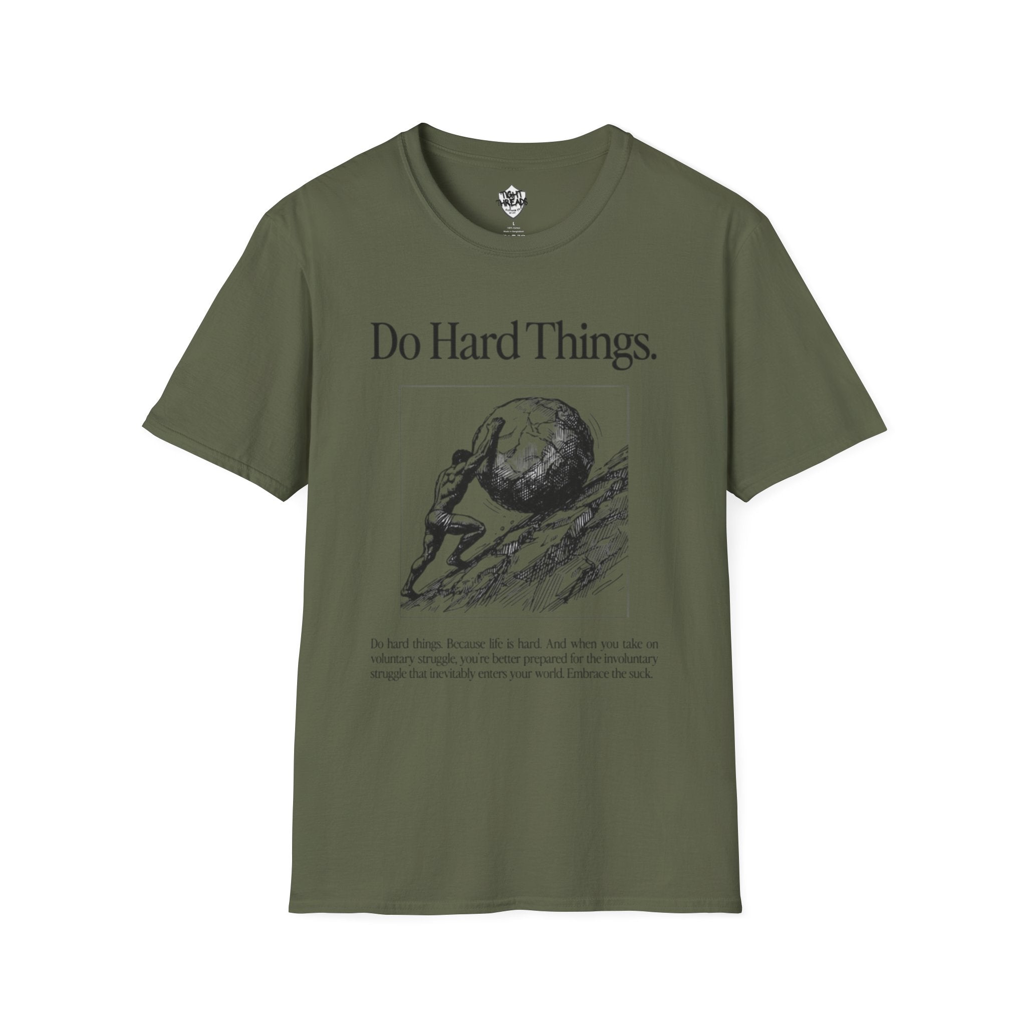 Do Hard Things Inspirational Unisex T-Shirt: Motivational Gym Tee, Casual Workout Shirt, Positive Apparel Gift, Everyday Wear, Statement Top