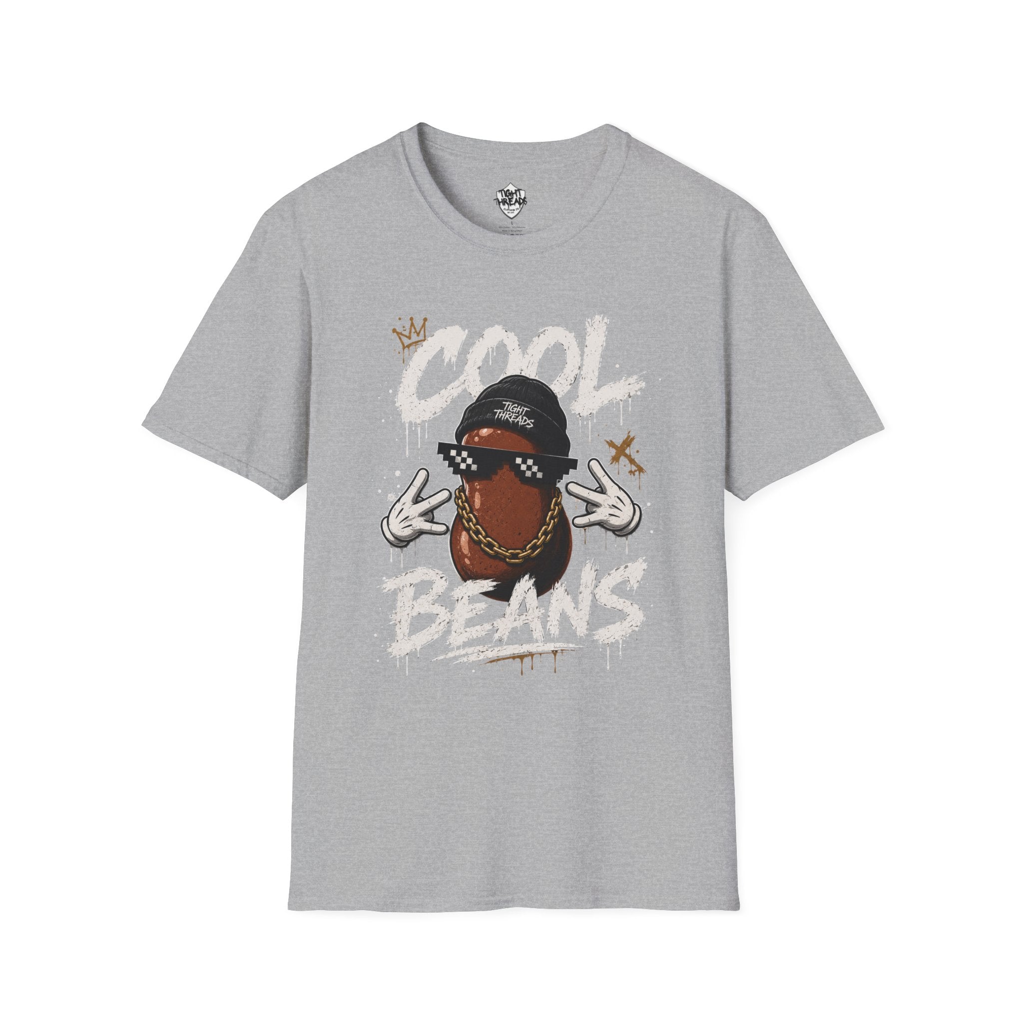 Cool Beans Graphic T-Shirt — Hipster Bean Cartoon Tee