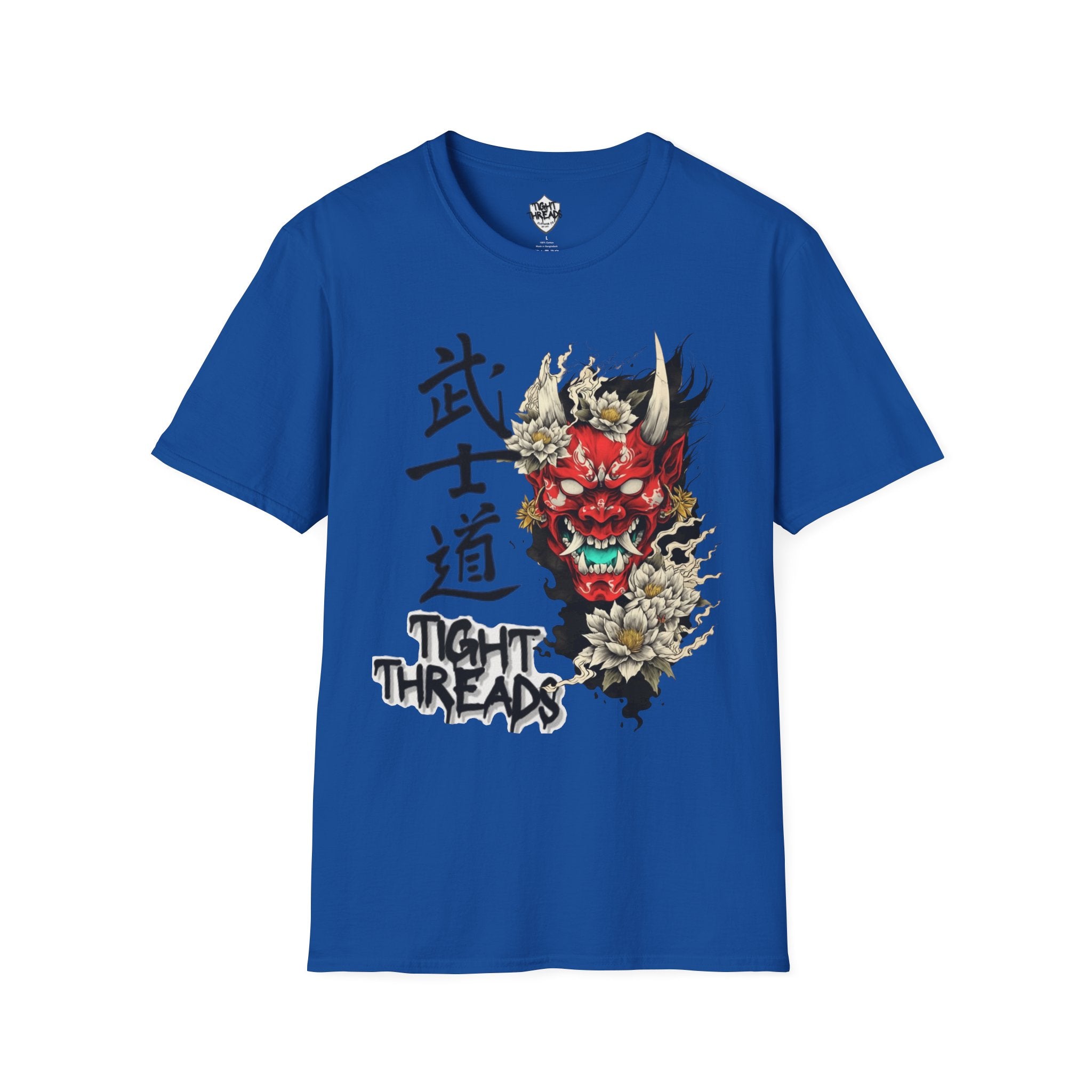Oni Samurai Bushido Graphic Tee, Unisex Softstyle T-Shirt, Streetwear Style Urban Outfit