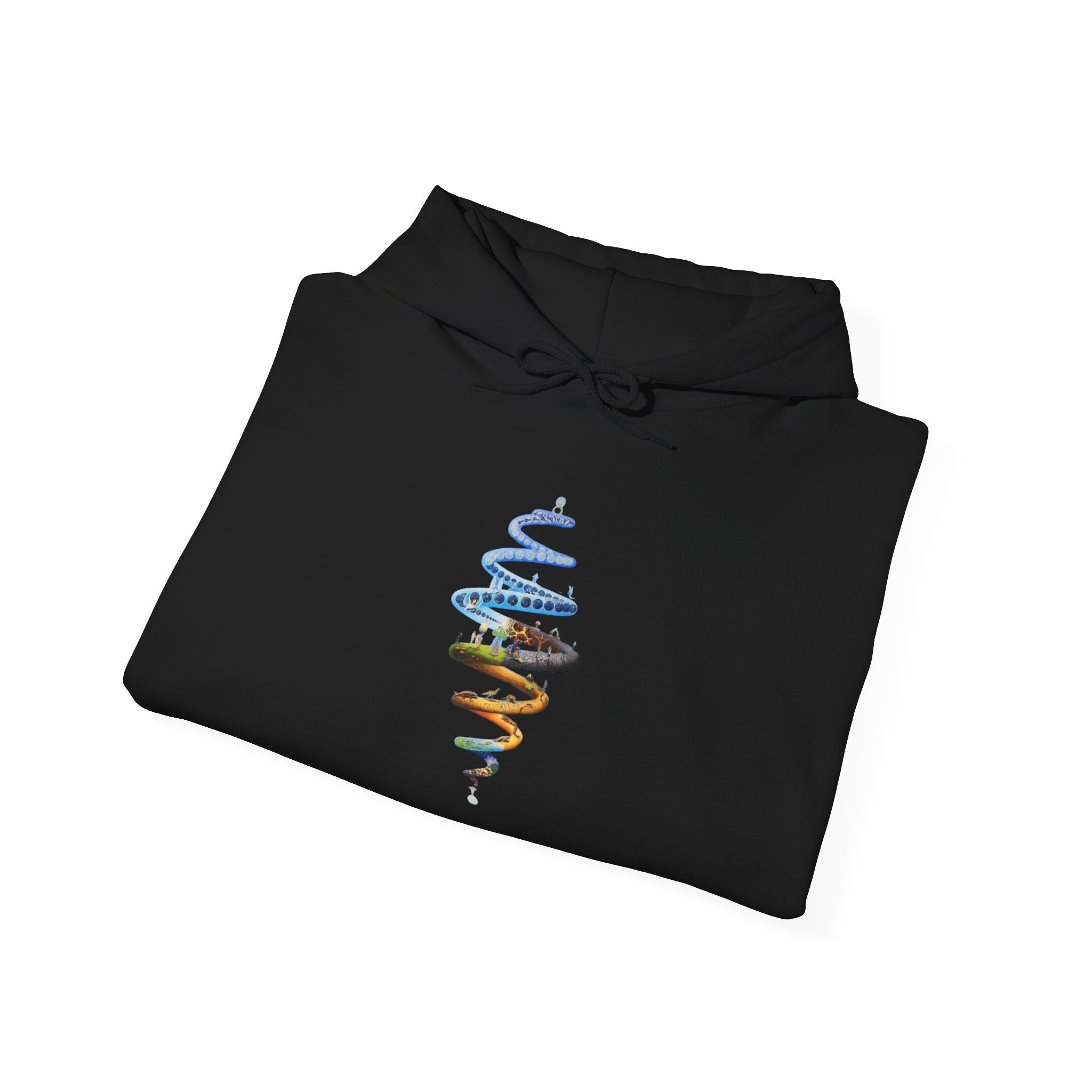 Spiral of Life Design Unisex Hoodie, Cozy Fashion, Perfect for Casual Wear, Gift for Friends, Great for Festivals