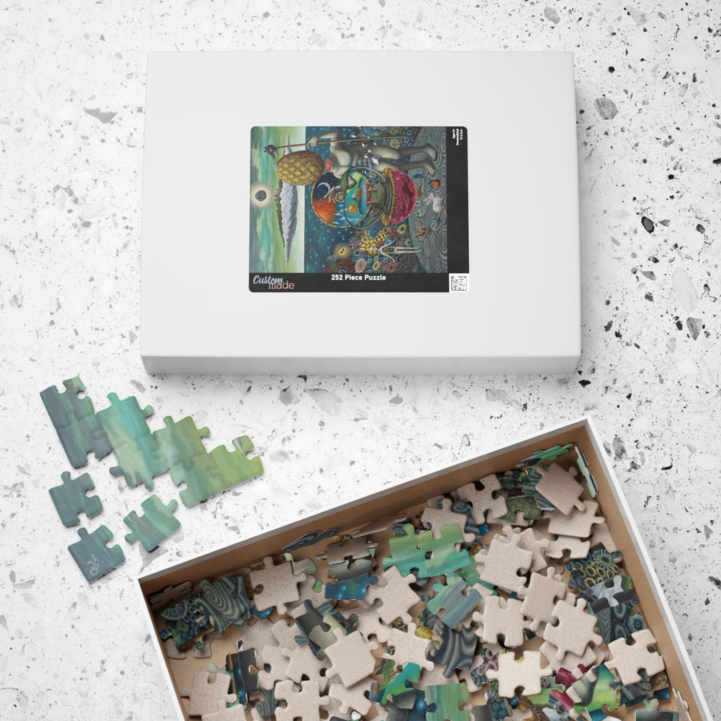 Surreal Pineapple-Headed Figure Puzzle | 110-1014 Piece Art Jigsaw