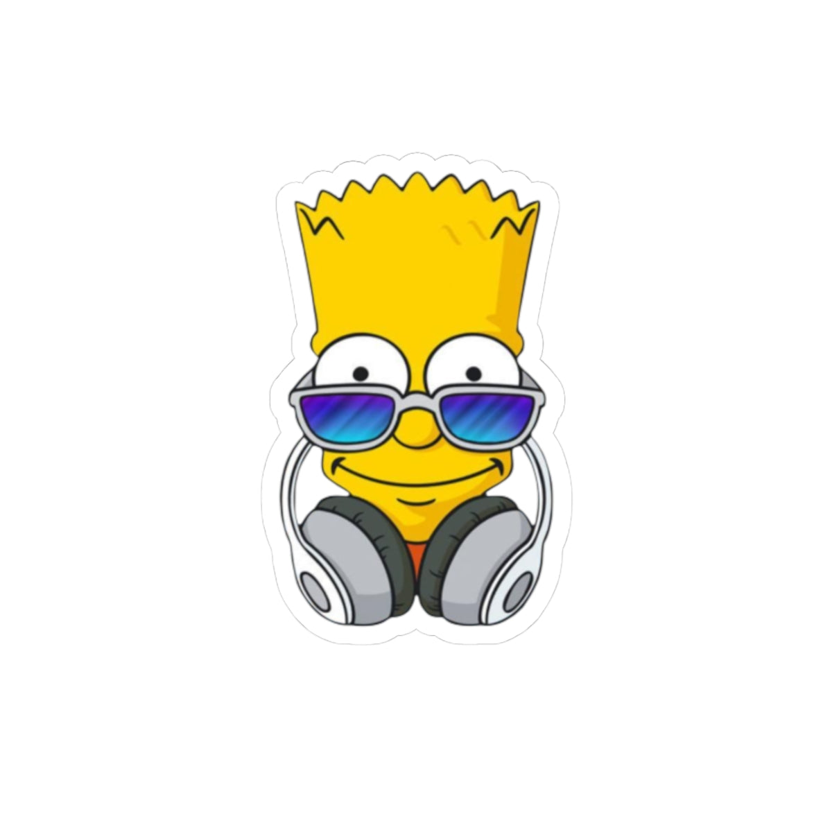 Cool Sunglasses Headphone Character Sticker | Kiss-Cut Sticker