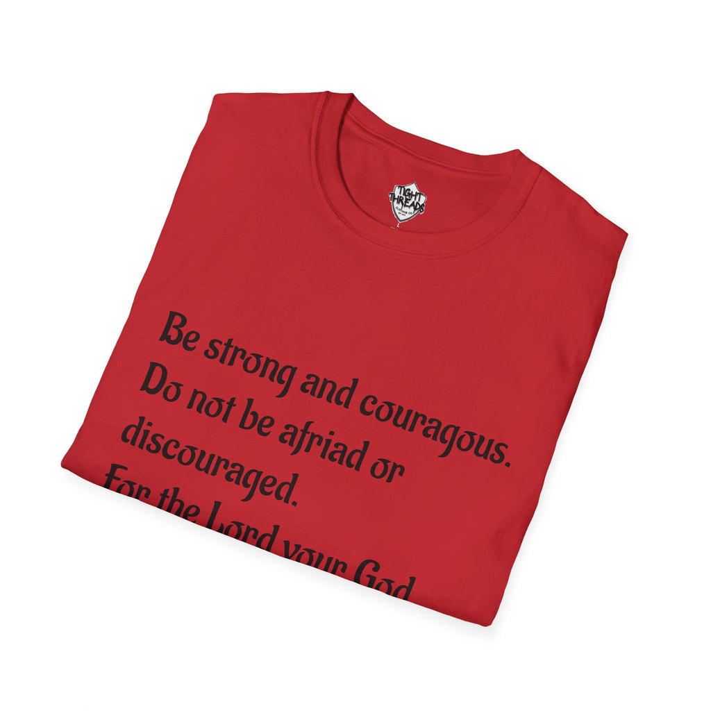 Inspirational Joshua 1:9 Bible Verse T-Shirt, Unisex Motivational Tee, Faith-Based Gift, Religious Apparel, Encouragement Top