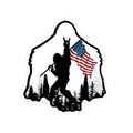 Soldier Silhouette with American Flag Sticker | Kiss-Cut Vinyl