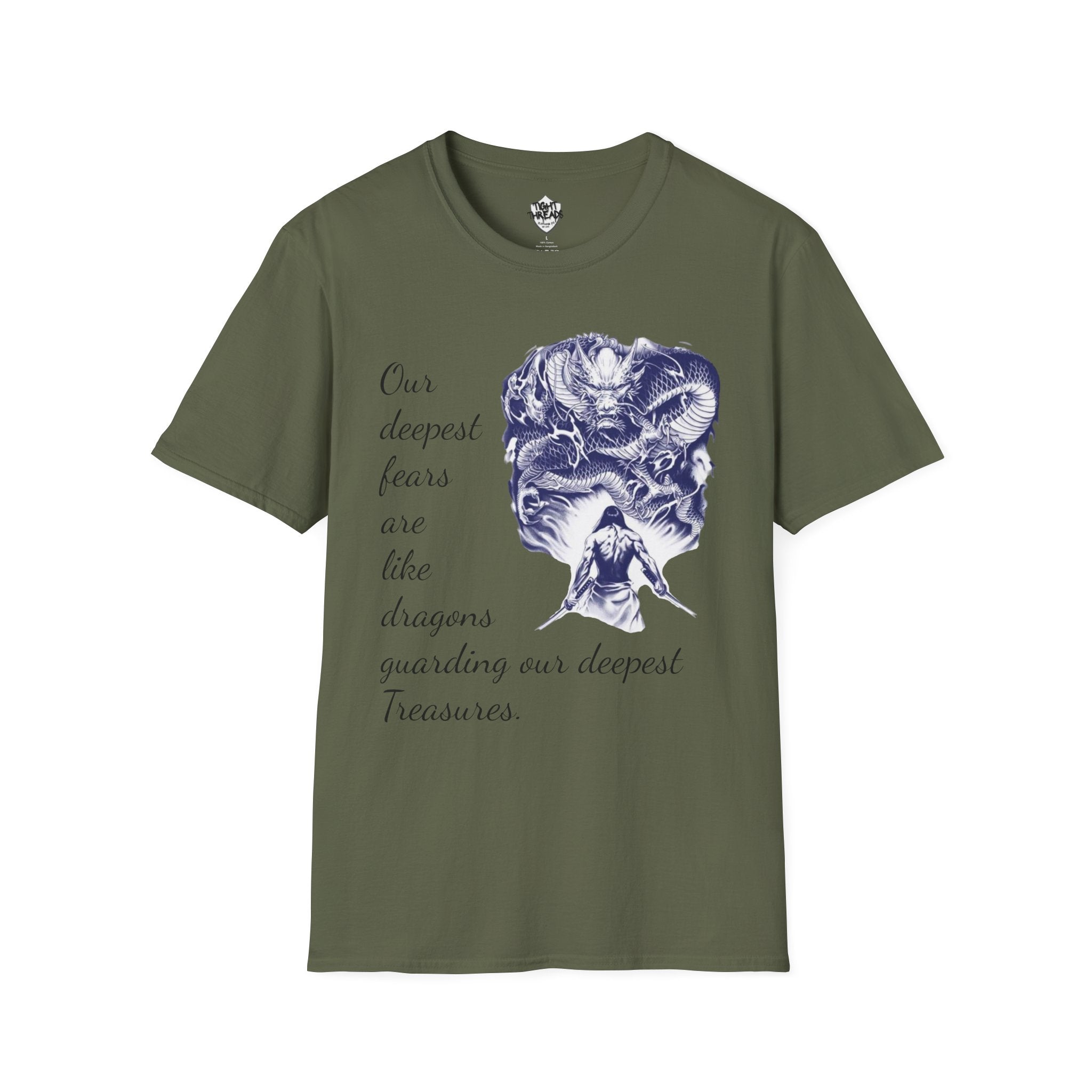 Unisex T-Shirt, Inner Alchemy, Dragon Quote Tee, Graphic Tee, Spiritual Shirt, Inspirational Clothing