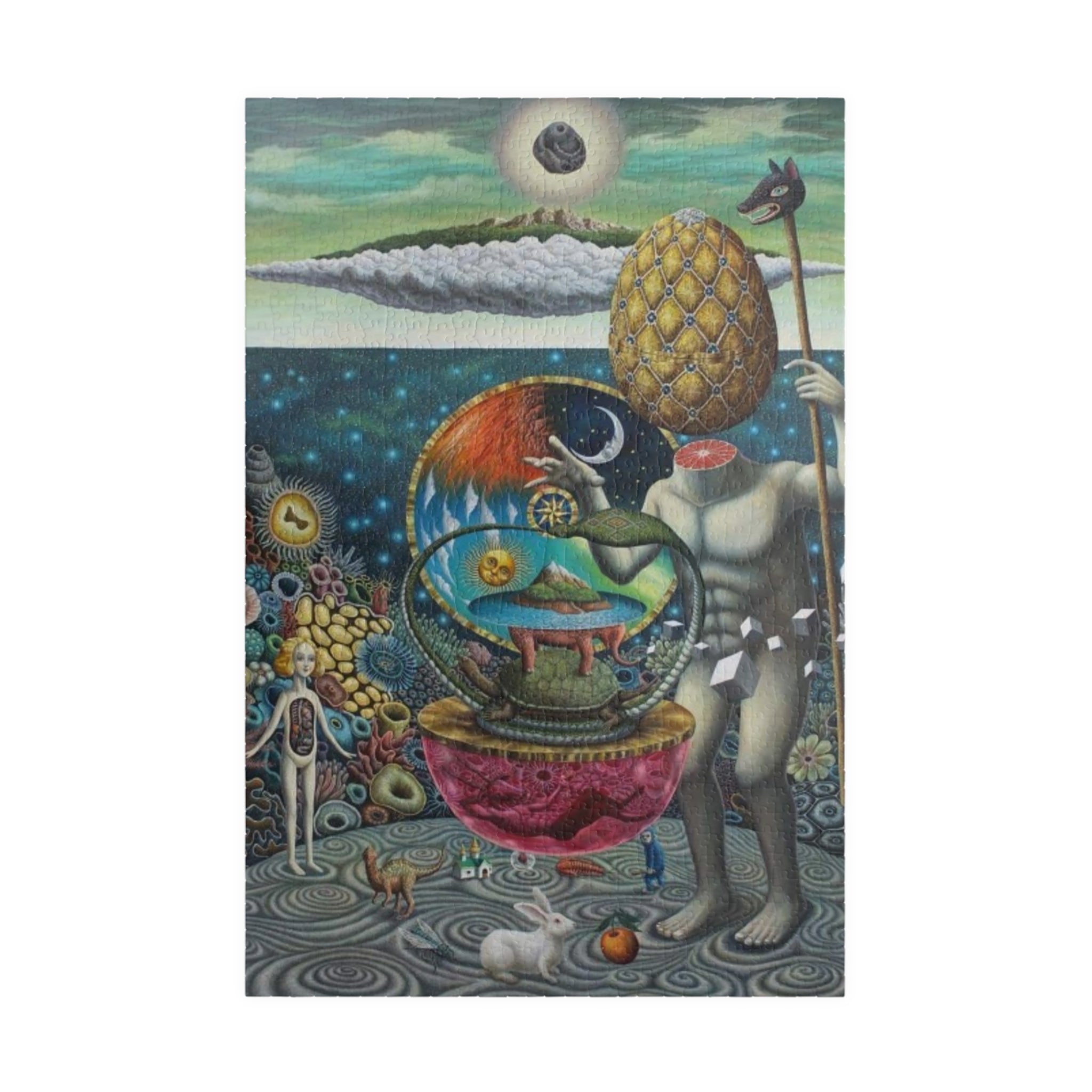 Surreal Pineapple-Headed Figure Puzzle | 110-1014 Piece Art Jigsaw