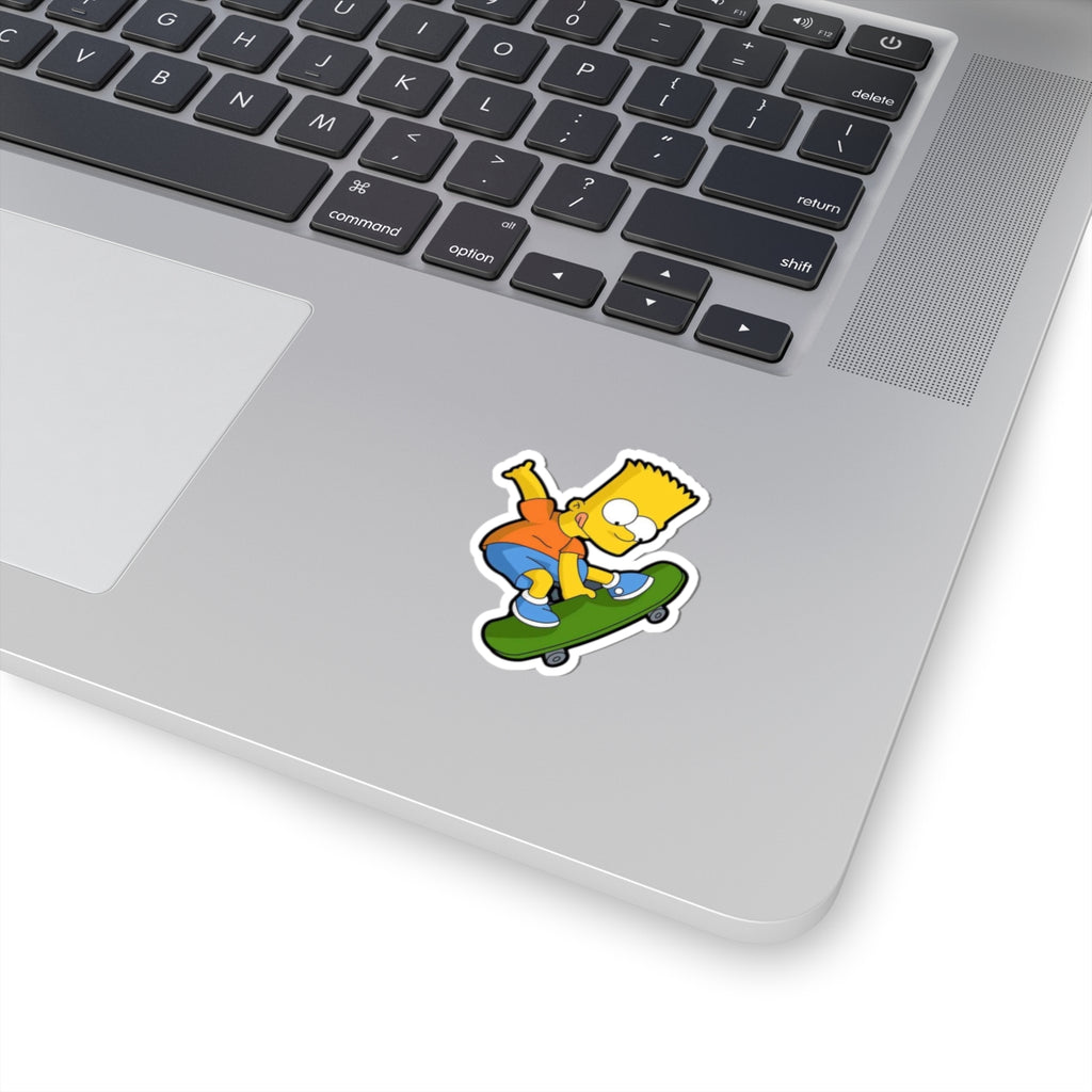 Bart Simpson Skateboarding Sticker | Kiss-Cut Sticker