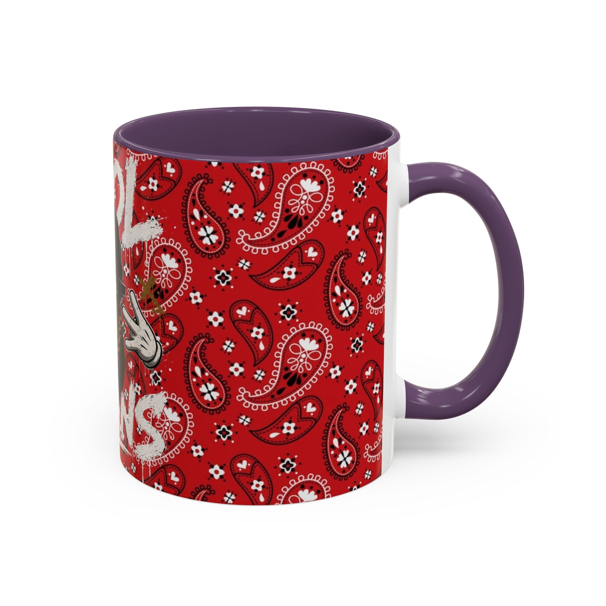 Cool Beans Mug | Red Bandana Coffee Cup, Hip-Hop Bean Graphic 11oz 15oz