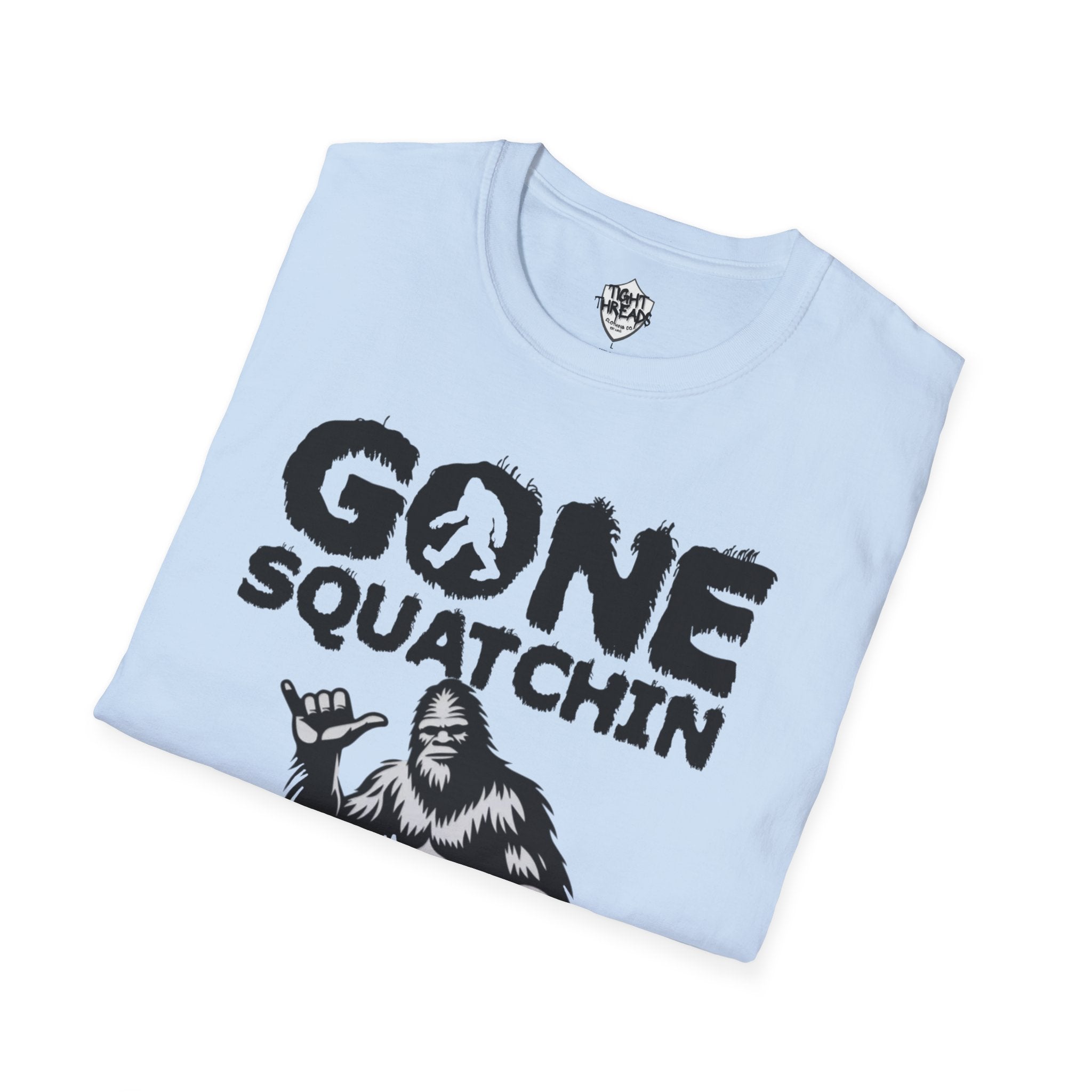 Gone Squatchin Bigfoot Graphic T-Shirt | Sasquatch Illustration
