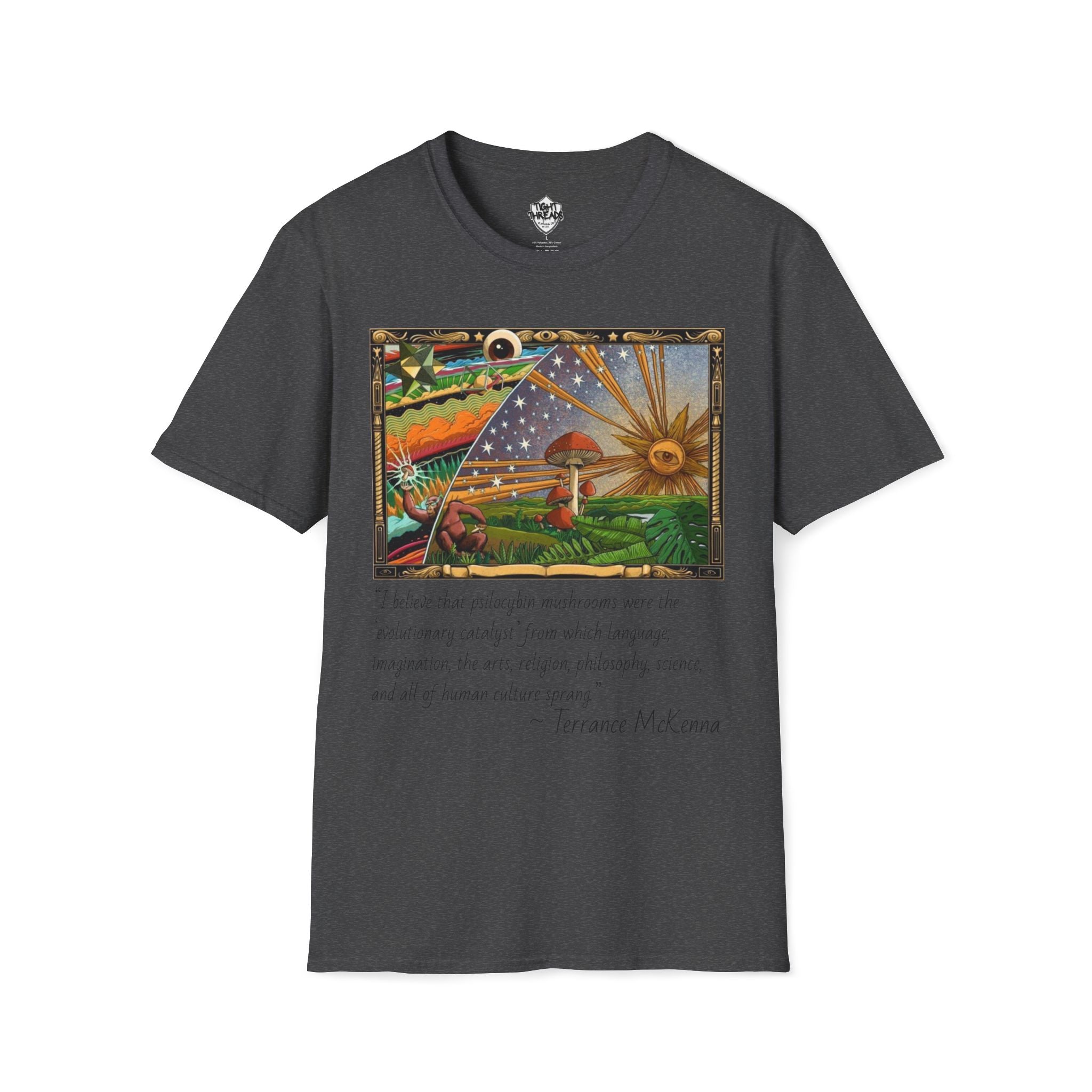 Terrance McKenna stoned ape theory T-Shirt, Motivational Shirt, Casual Wear, Gift for Dreamers, Unique Everyday Style