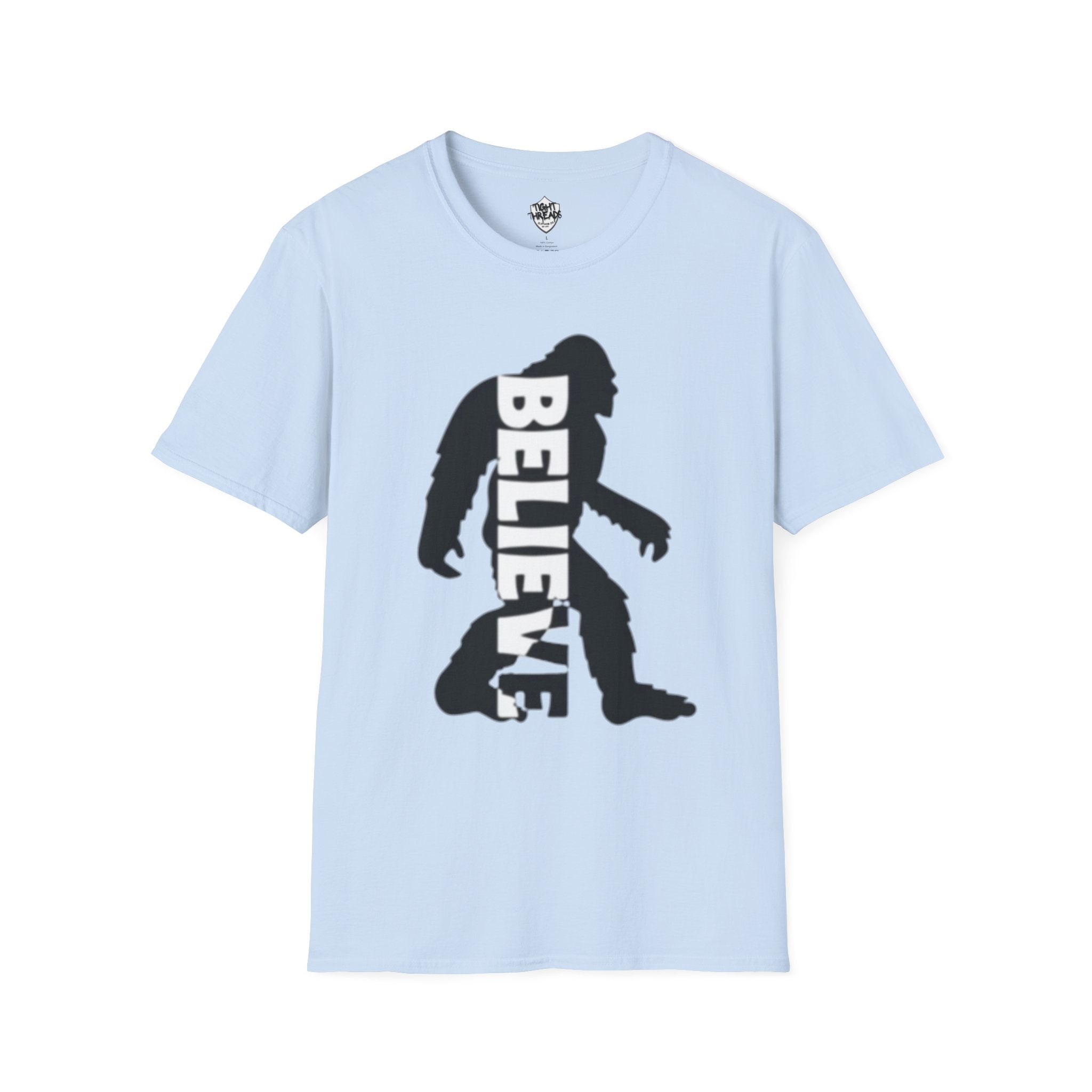 Bigfoot Believe T-Shirt | Sasquatch Silhouette Typography