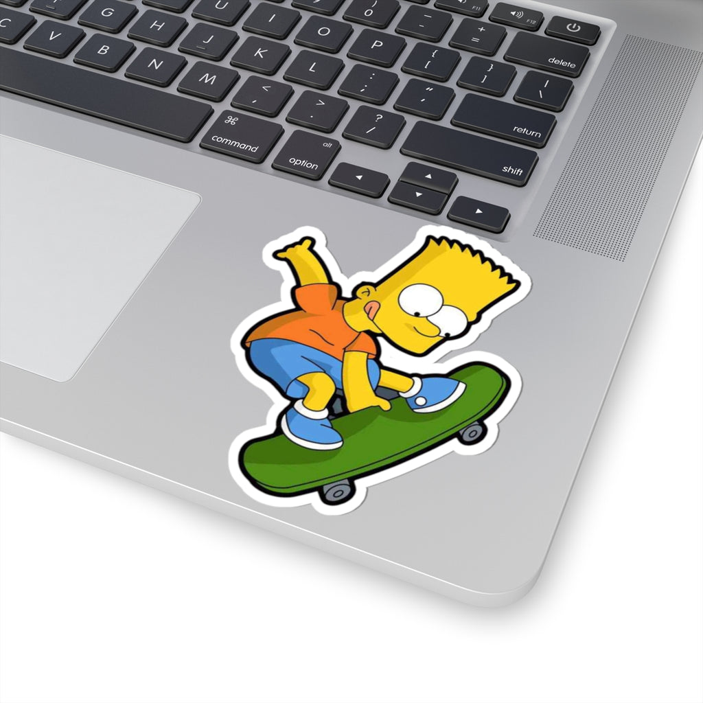 Bart Simpson Skateboarding Sticker | Kiss-Cut Sticker