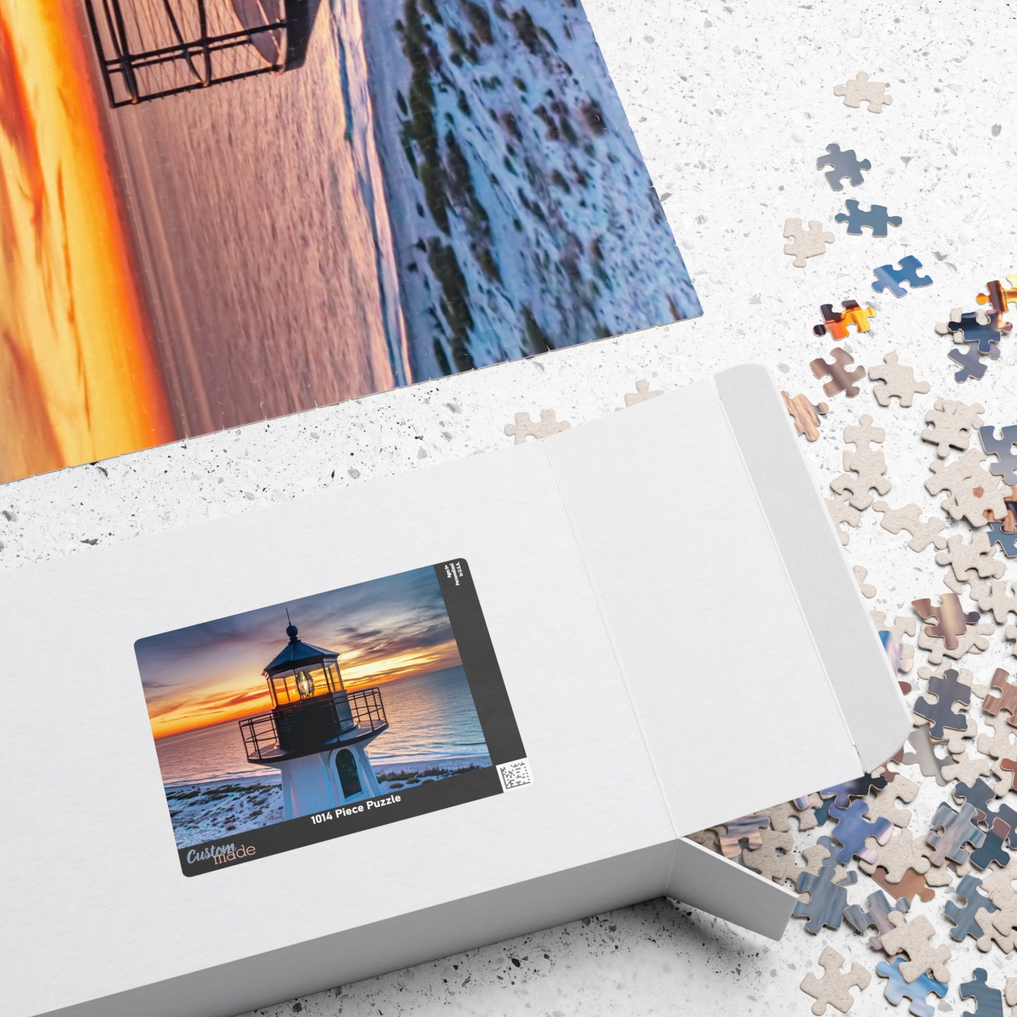 Lighthouse Sunset Puzzle 110, 252, 520, 1014 Piece | Scenic Coastal Jigsaw