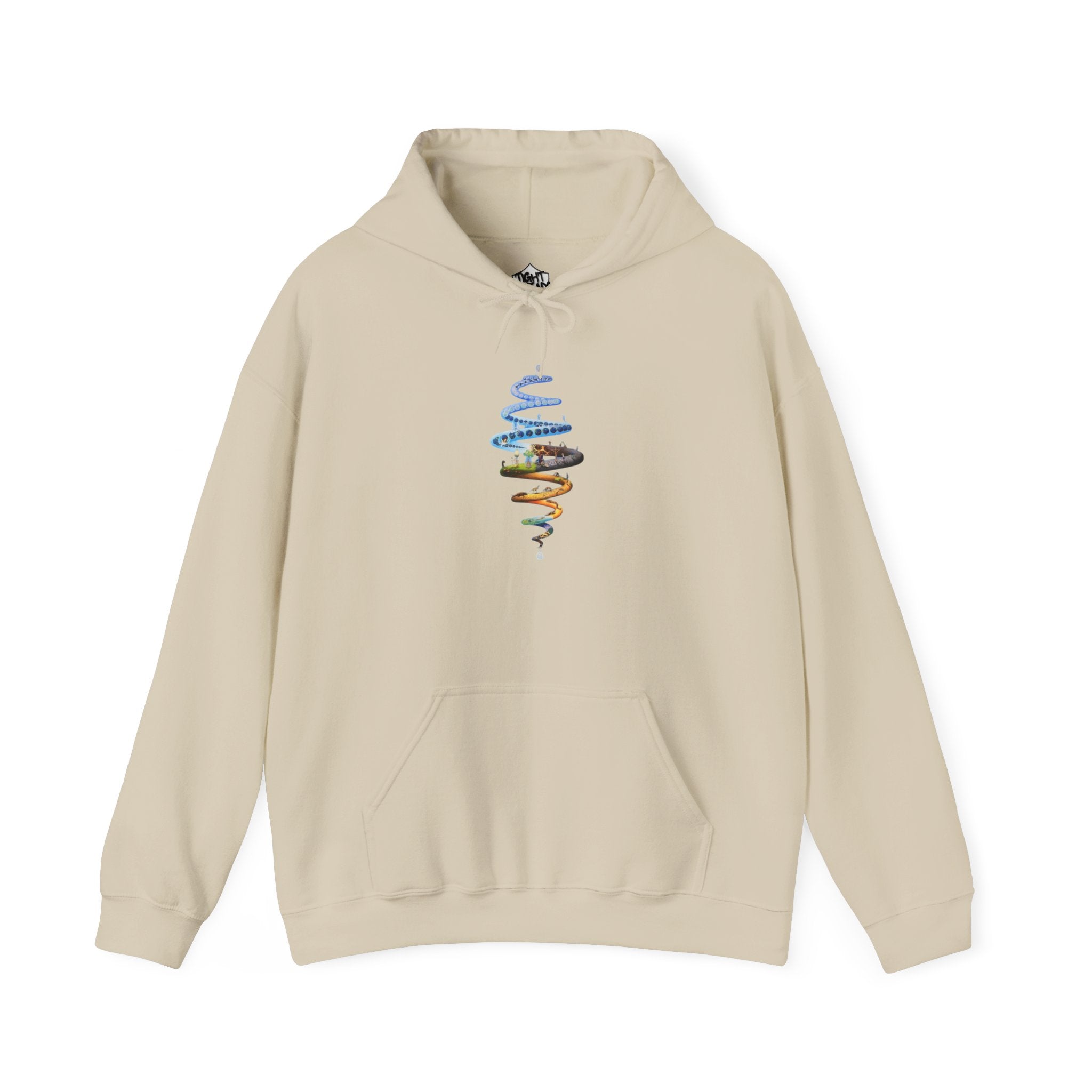 Spiral of Life Design Unisex Hoodie, Cozy Fashion, Perfect for Casual Wear, Gift for Friends, Great for Festivals