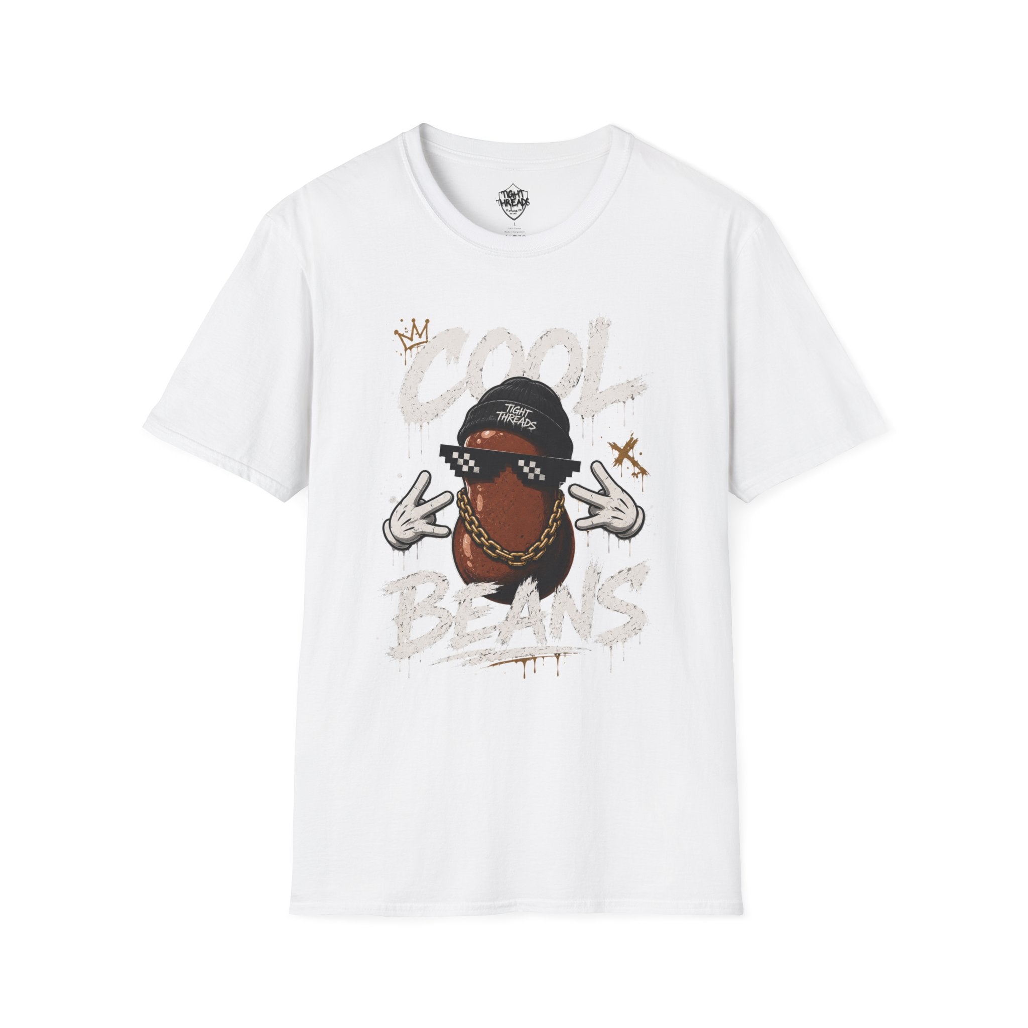 Cool Beans Graphic T-Shirt — Hipster Bean Cartoon Tee