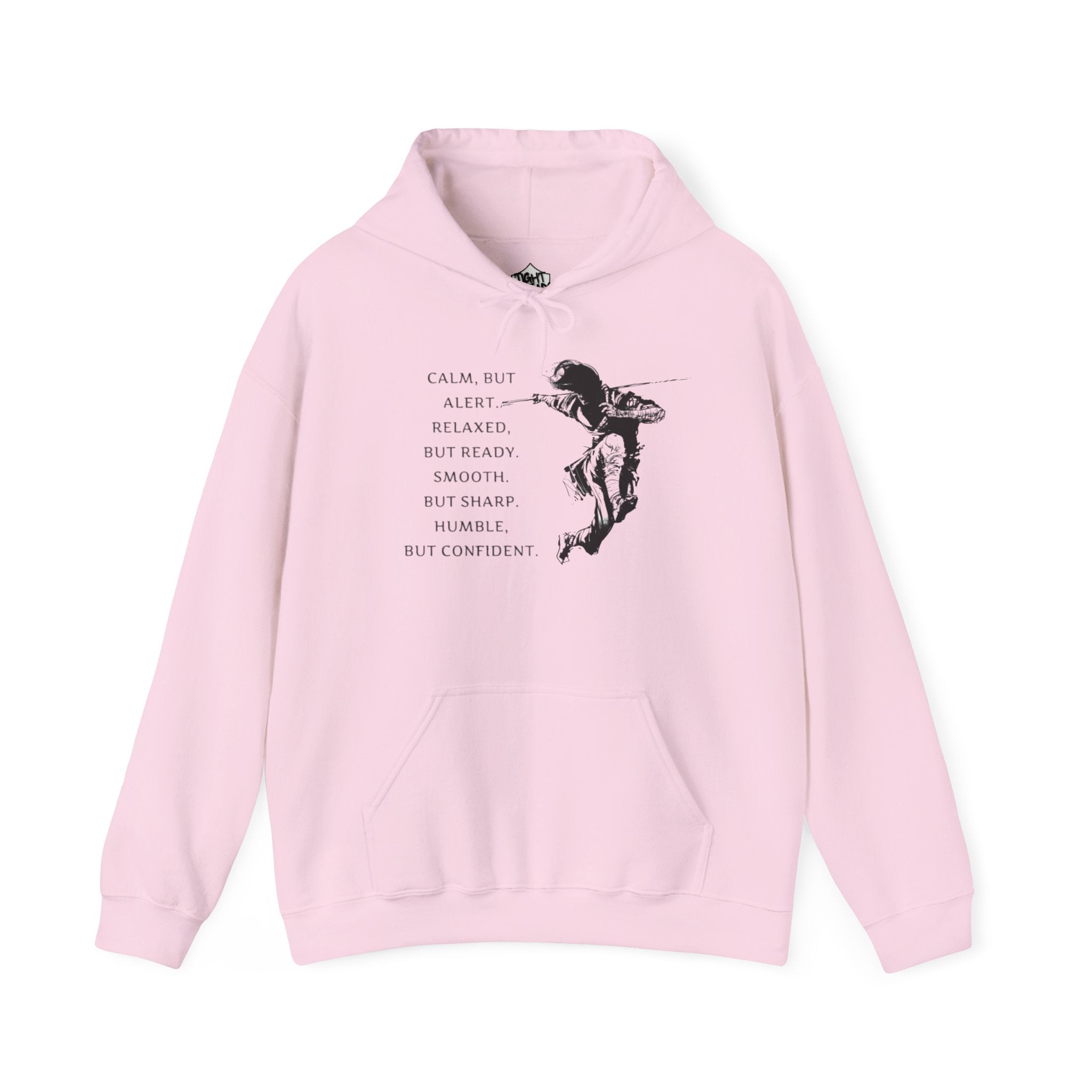 Calm Yet Confident Hoodie, Inspirational Sweatshirt for Mindfulness, Gift for Creatives, Cozy Layer for Every Occasion