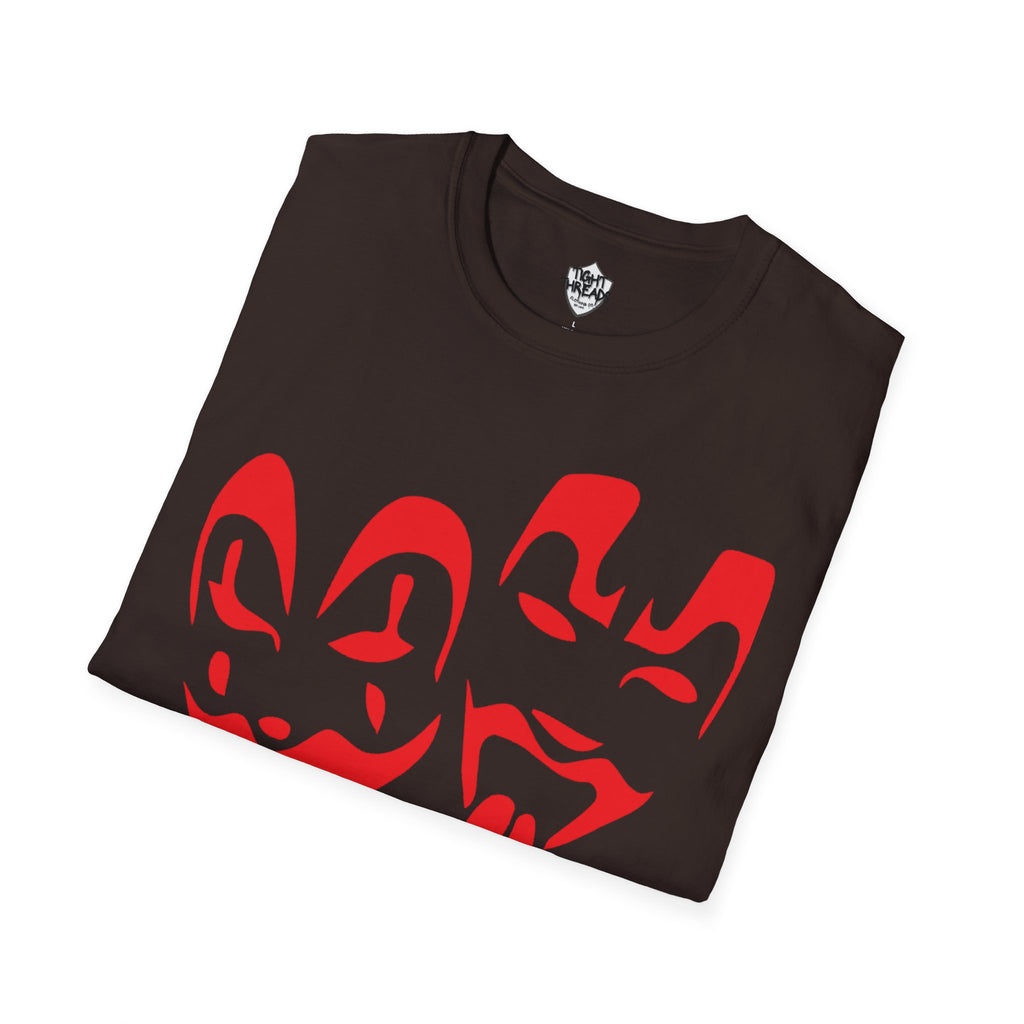 Red Juggalo Faces T-Shirt | Clown Theater Graphic
