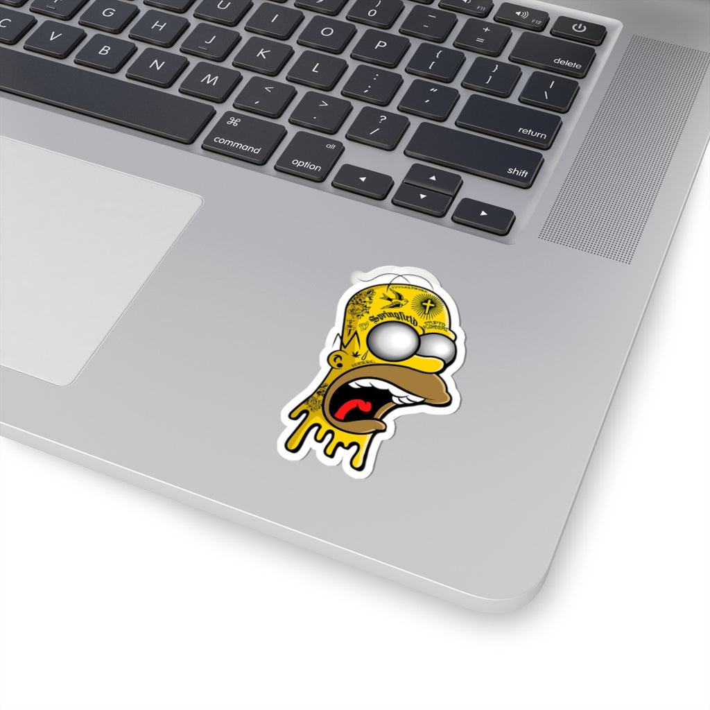 Tattooed Drip Homer Sticker | Kiss-Cut Vinyl Sticker