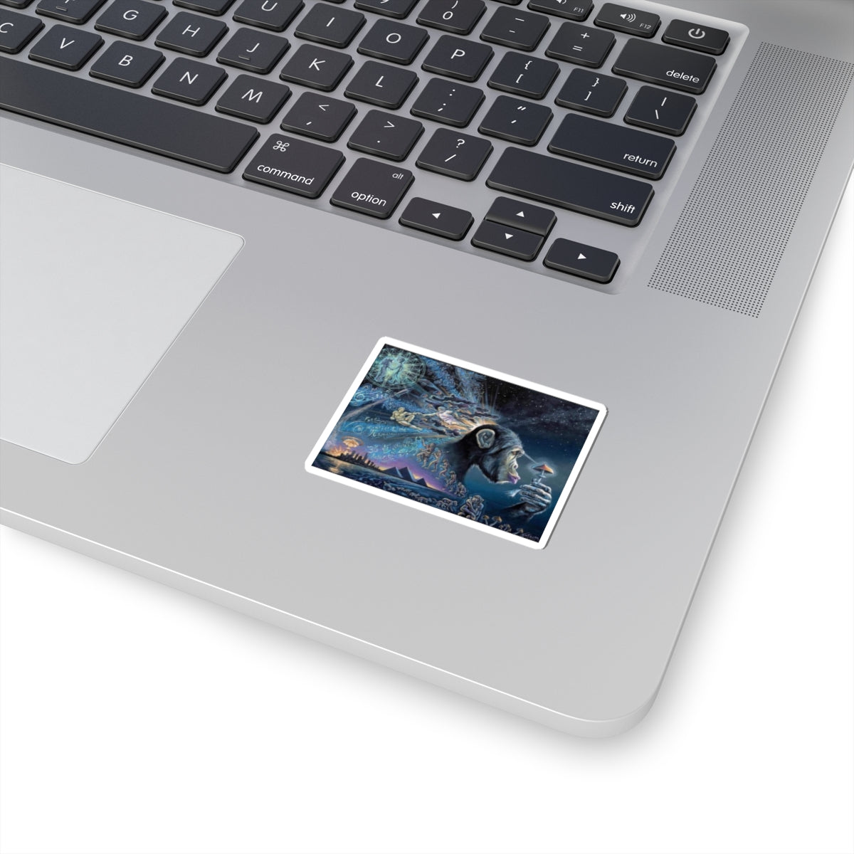 Cosmic Monkey Kiss-Cut Stickers | Artistic Vinyl Decals for Laptops, Journals, Phone Cases, Gifts, Home Decor