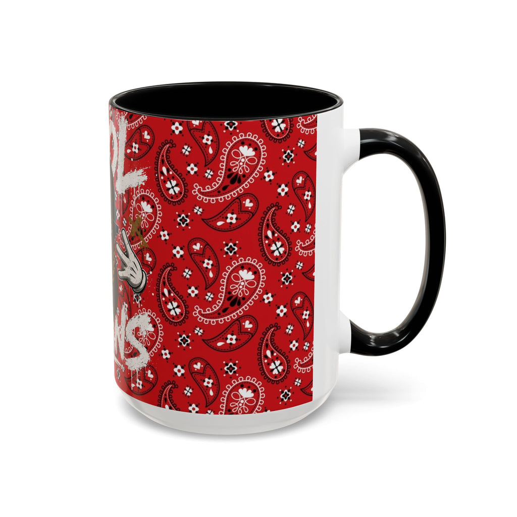 Cool Beans Mug | Red Bandana Coffee Cup, Hip-Hop Bean Graphic 11oz 15oz
