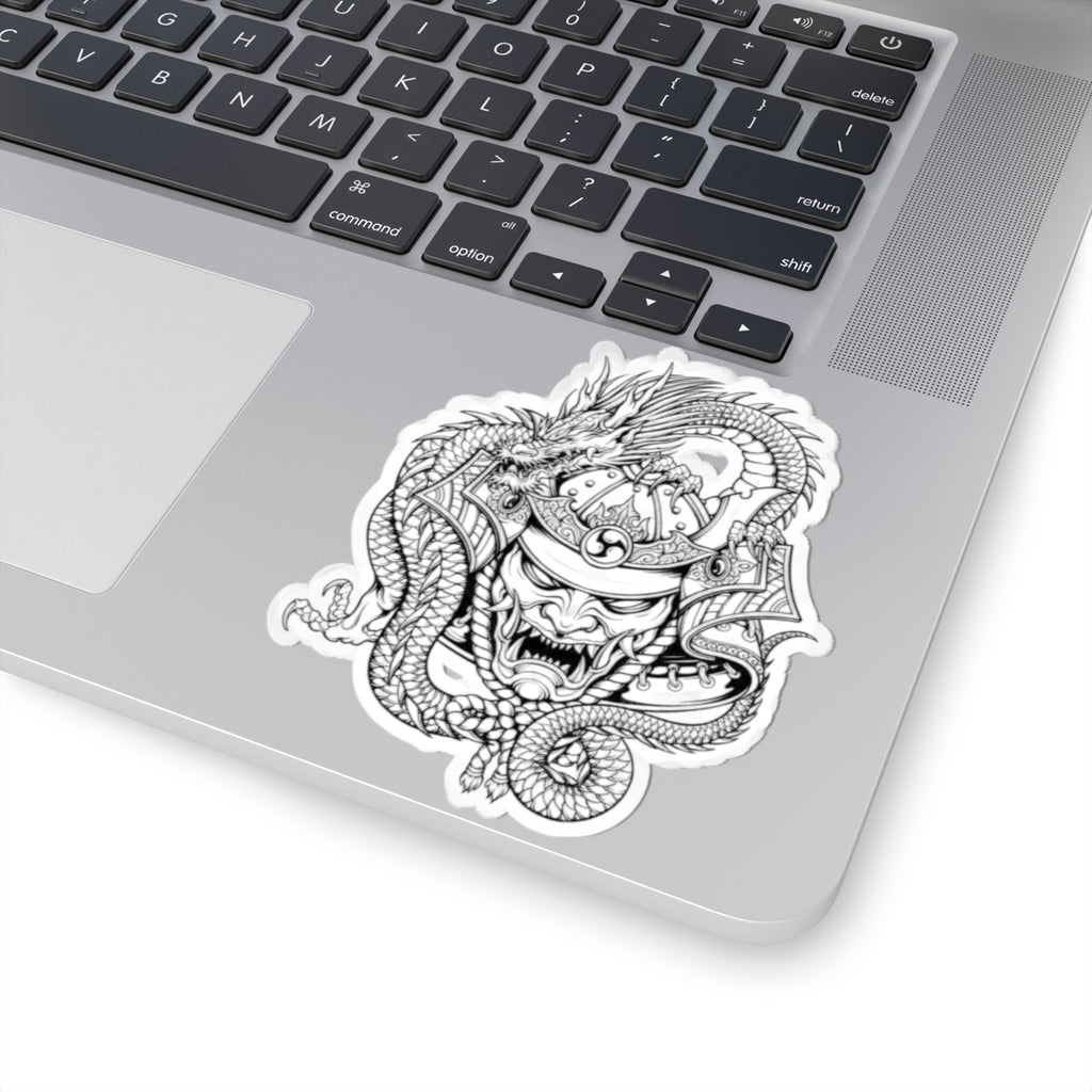 Dragon Warrior Kiss-Cut Stickers | Bold Art for Laptops, Journals, Skateboards, Gifts, and Decor