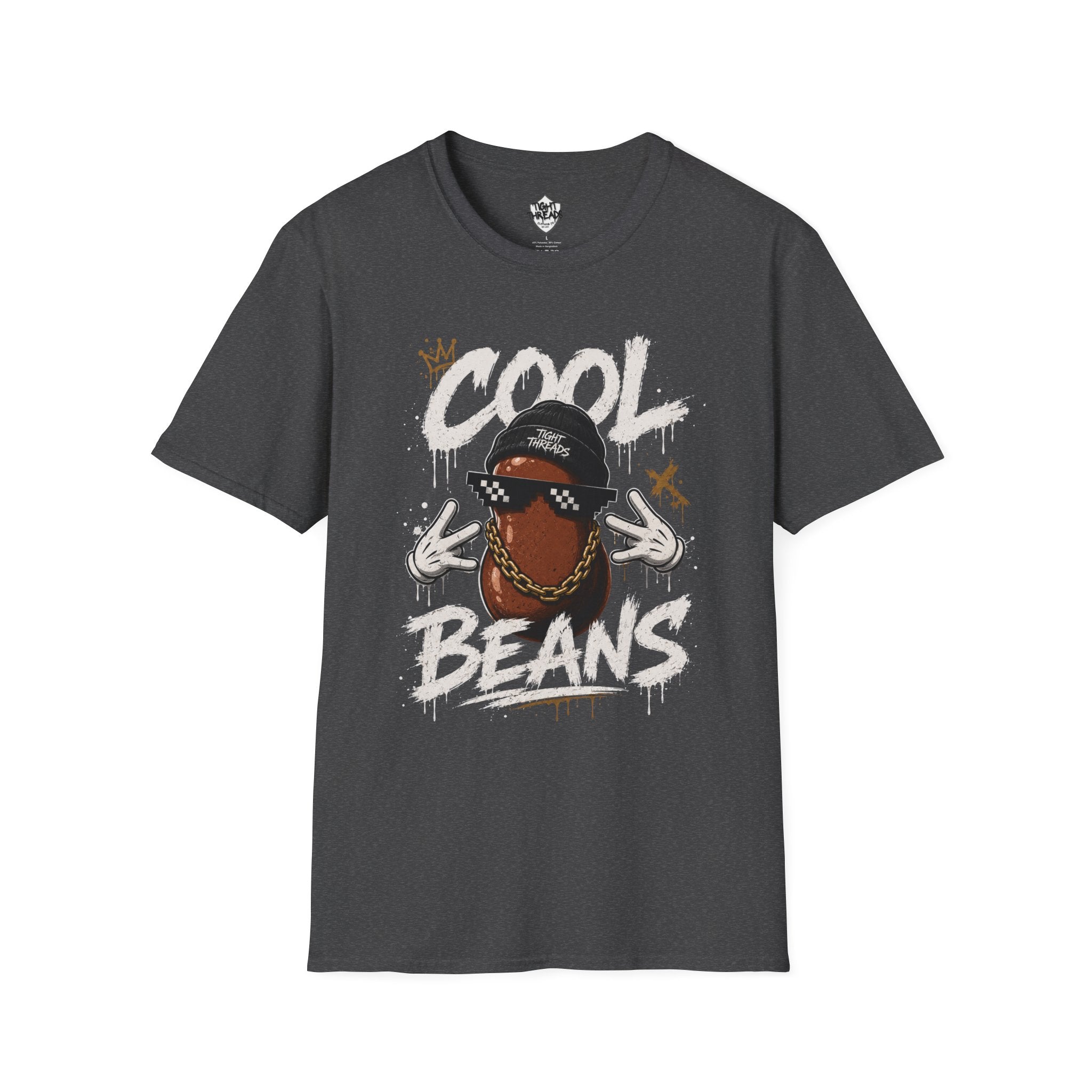 Cool Beans Graphic T-Shirt — Hipster Bean Cartoon Tee