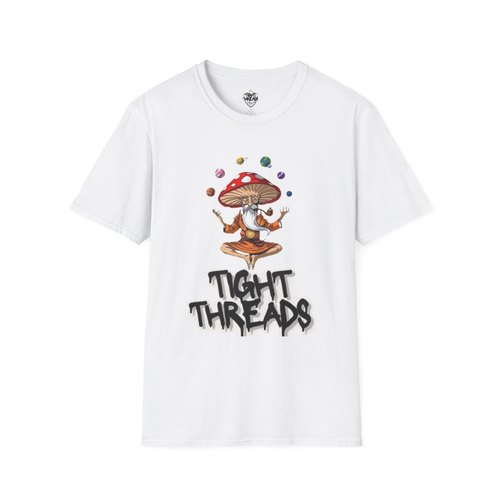Mushroom Meditation Tee | Unisex Softstyle T-Shirt, Trendy Graphic Tee, Casual Wear, Nature Lover Gift, Relaxation Shirt, Festival Apparel