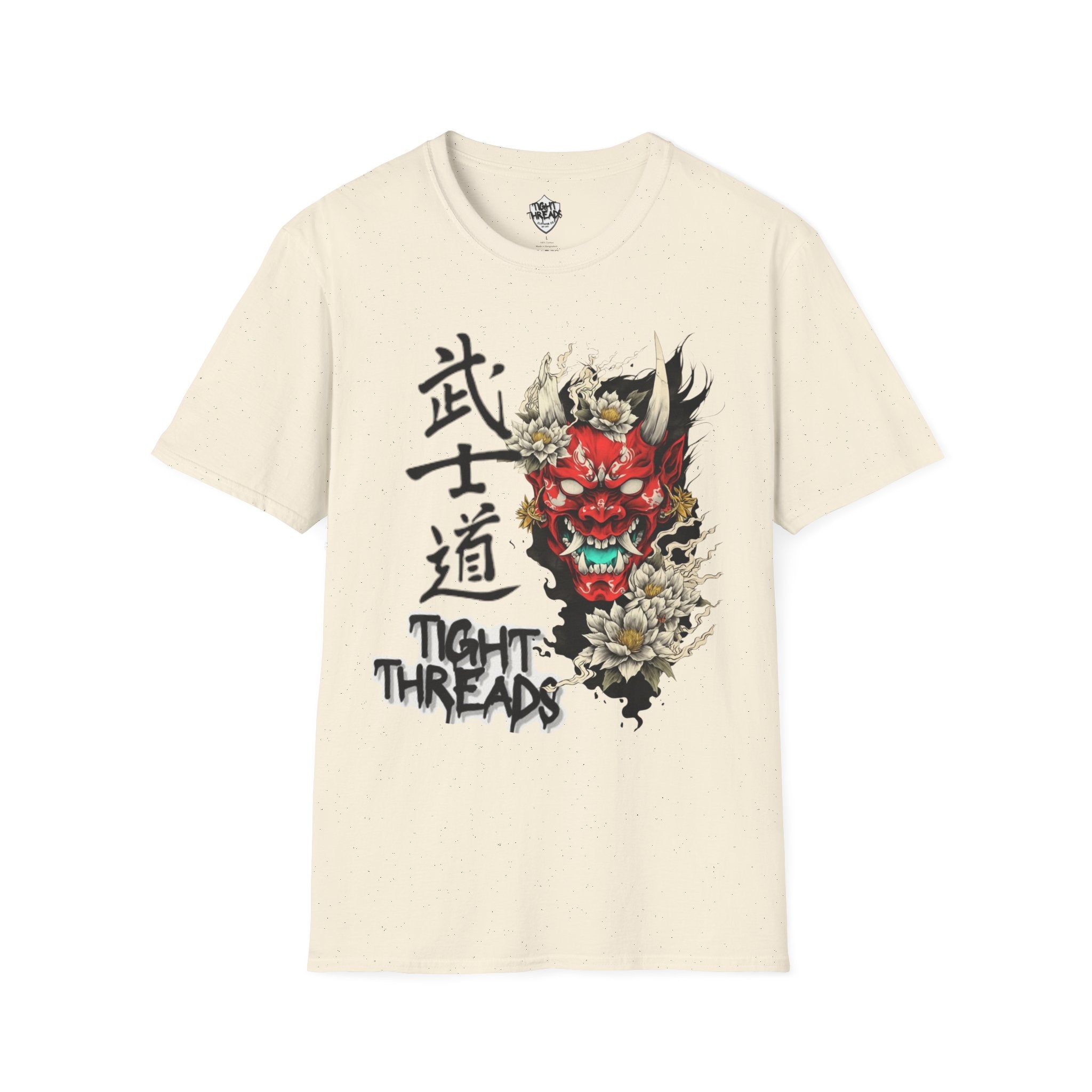 Oni Samurai Bushido Graphic Tee, Unisex Softstyle T-Shirt, Streetwear Style Urban Outfit