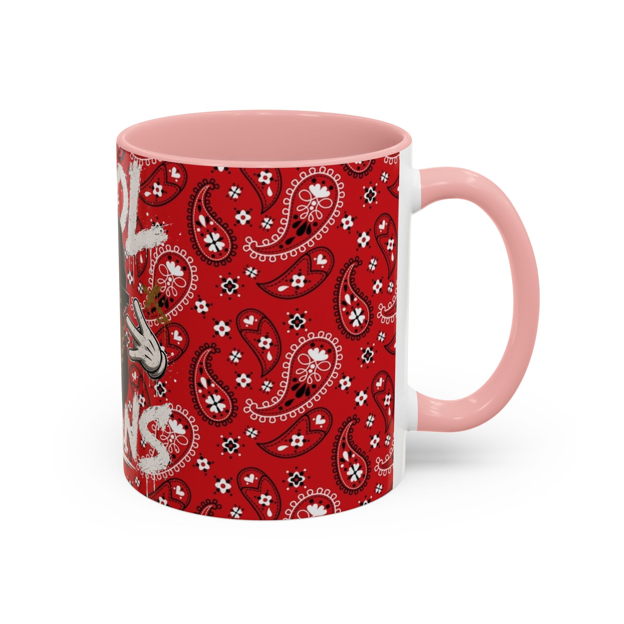 Cool Beans Mug | Red Bandana Coffee Cup, Hip-Hop Bean Graphic 11oz 15oz