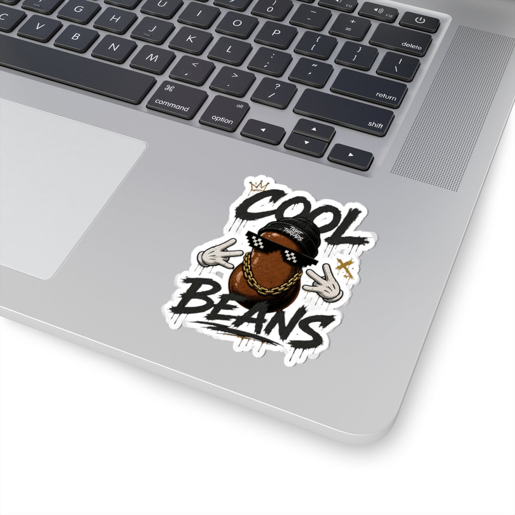 Cool Beans Sticker — Hip Hop Tight Threads Beanie Kiss-Cut Vinyl Sticker