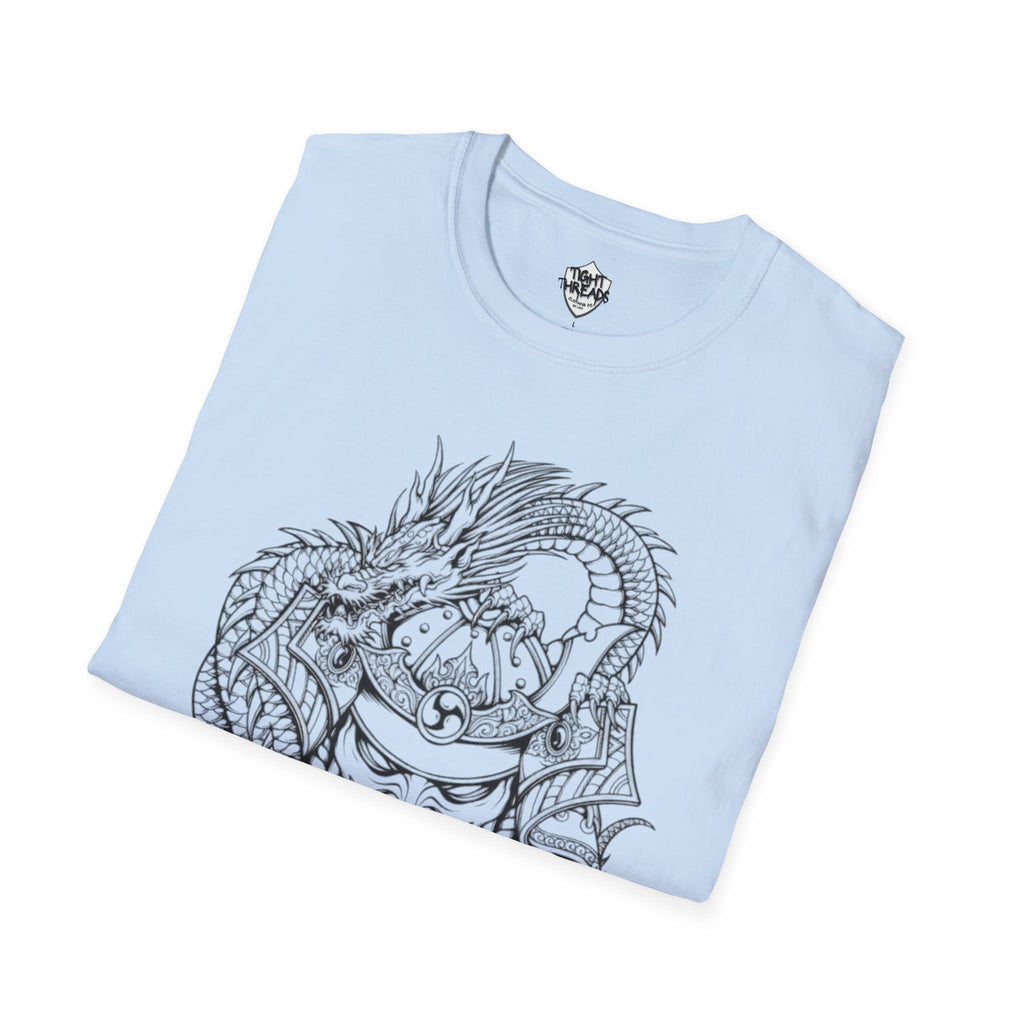 Dragon Oni Graphic Unisex Softstyle T-Shirt, Casual Wear, Gift for Him/Her, Festival Outfit, Anime Lover Tee, Unique Art Shirt