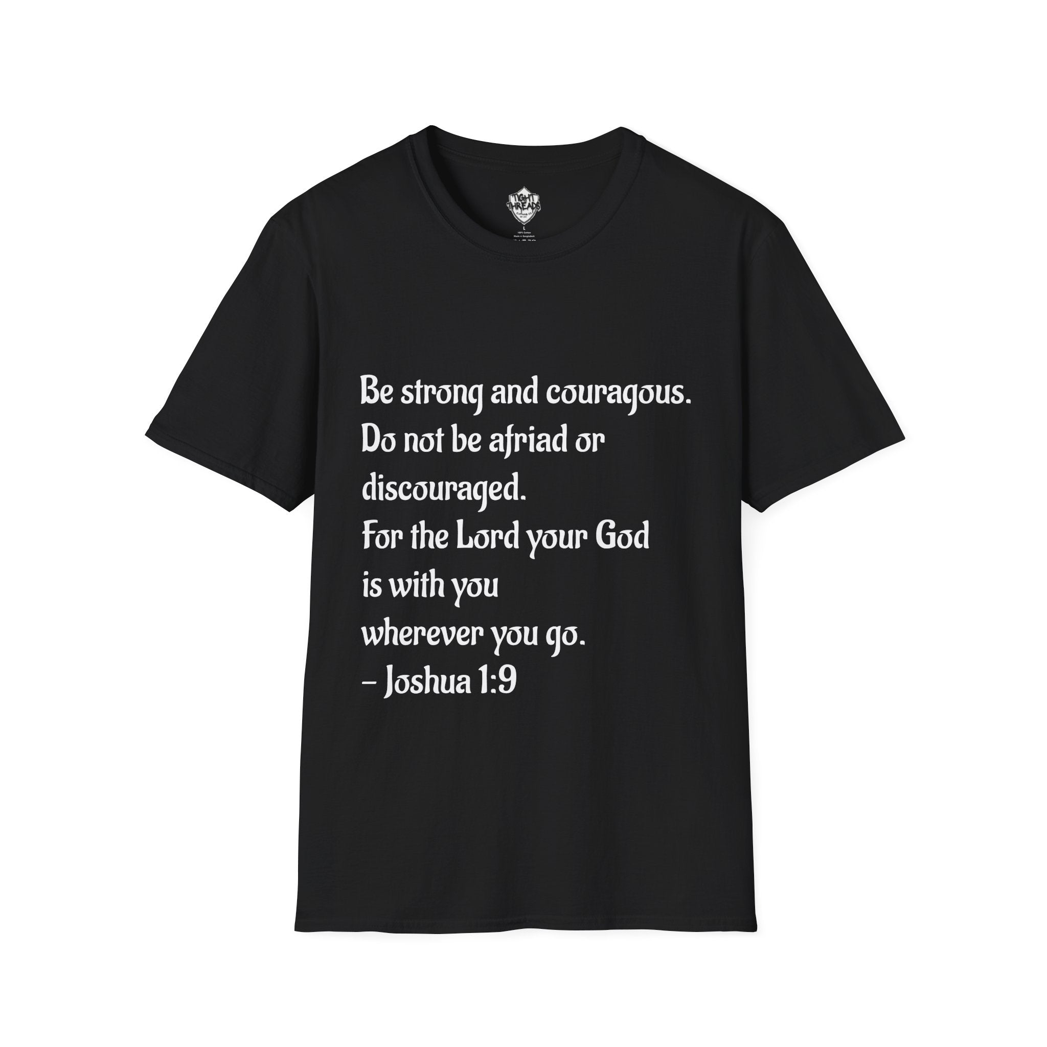 Inspirational Joshua 1:9 Bible Verse T-Shirt, Unisex Motivational Tee, Faith-Based Gift, Religious Apparel, Encouragement Top