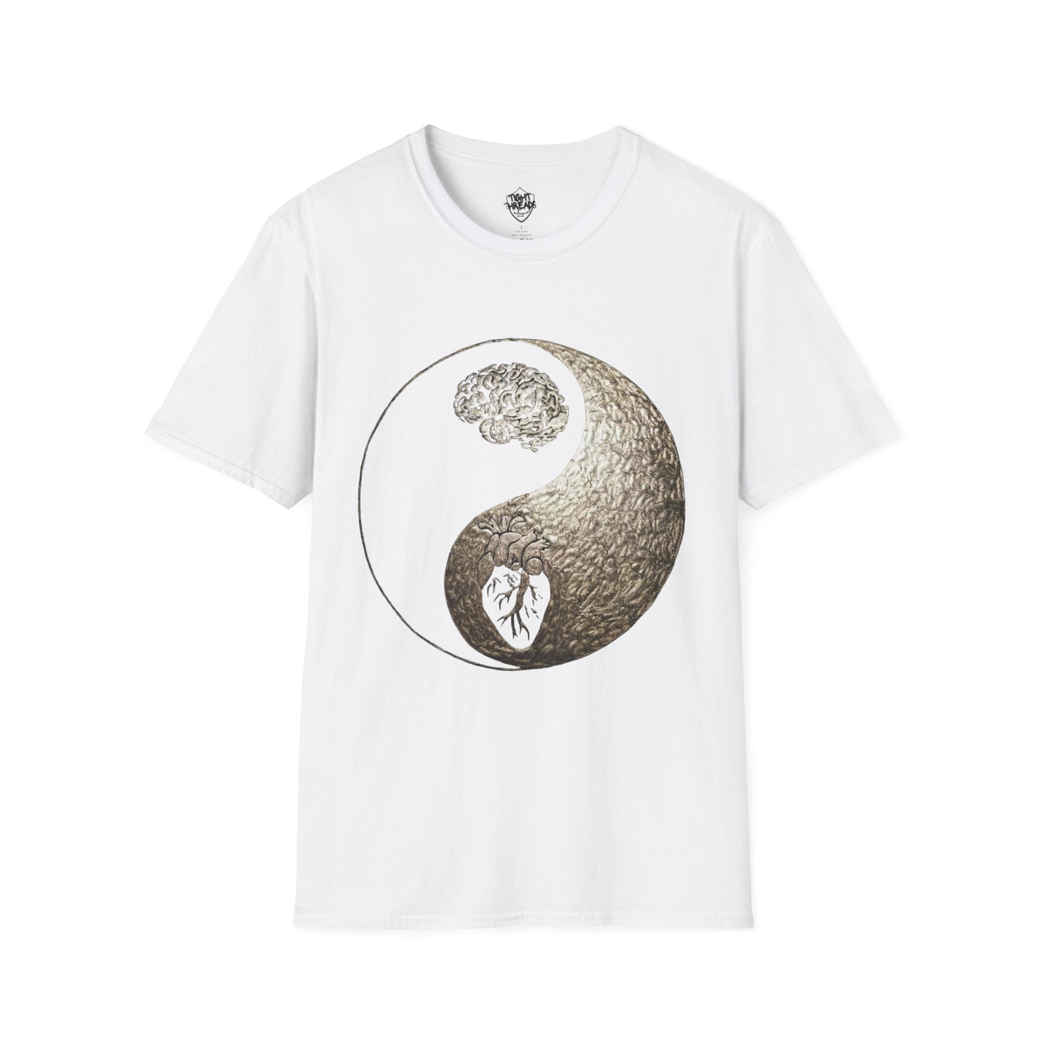 Yin Yang Mind over Matter Tee, Unisex T-Shirt for Mindfulness, Gift for Yoga Lovers, Boho Style, Casual Wear, Spiritual Design