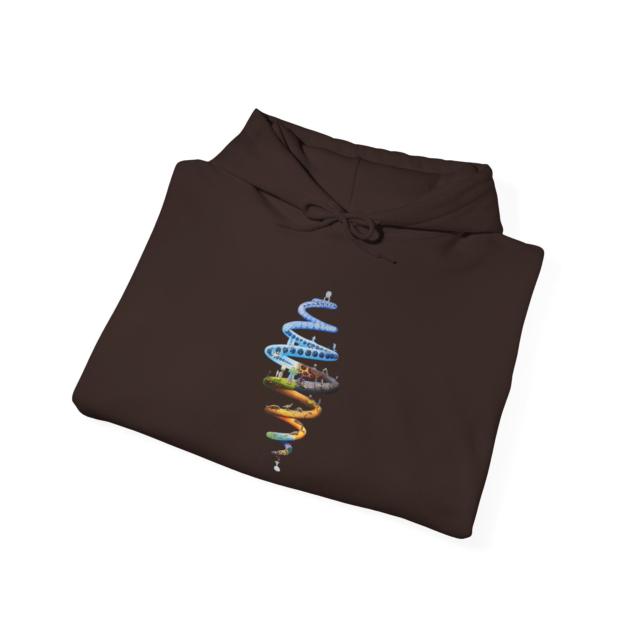 Spiral of Life Design Unisex Hoodie, Cozy Fashion, Perfect for Casual Wear, Gift for Friends, Great for Festivals