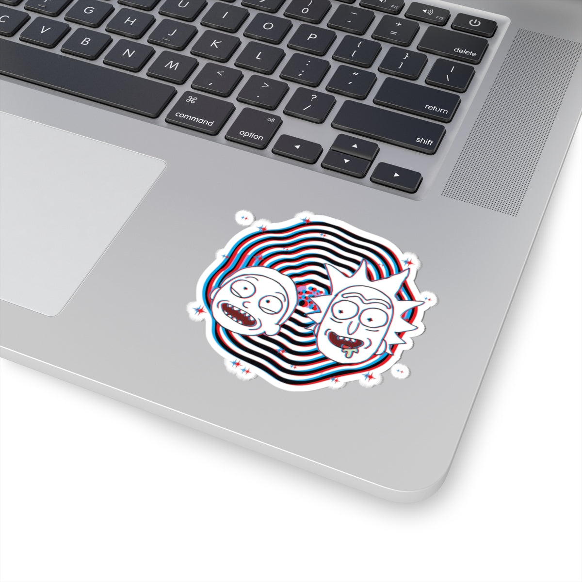 Rick and Morty Glitch Faces Kiss-Cut Stickers | Vinyl Sticker