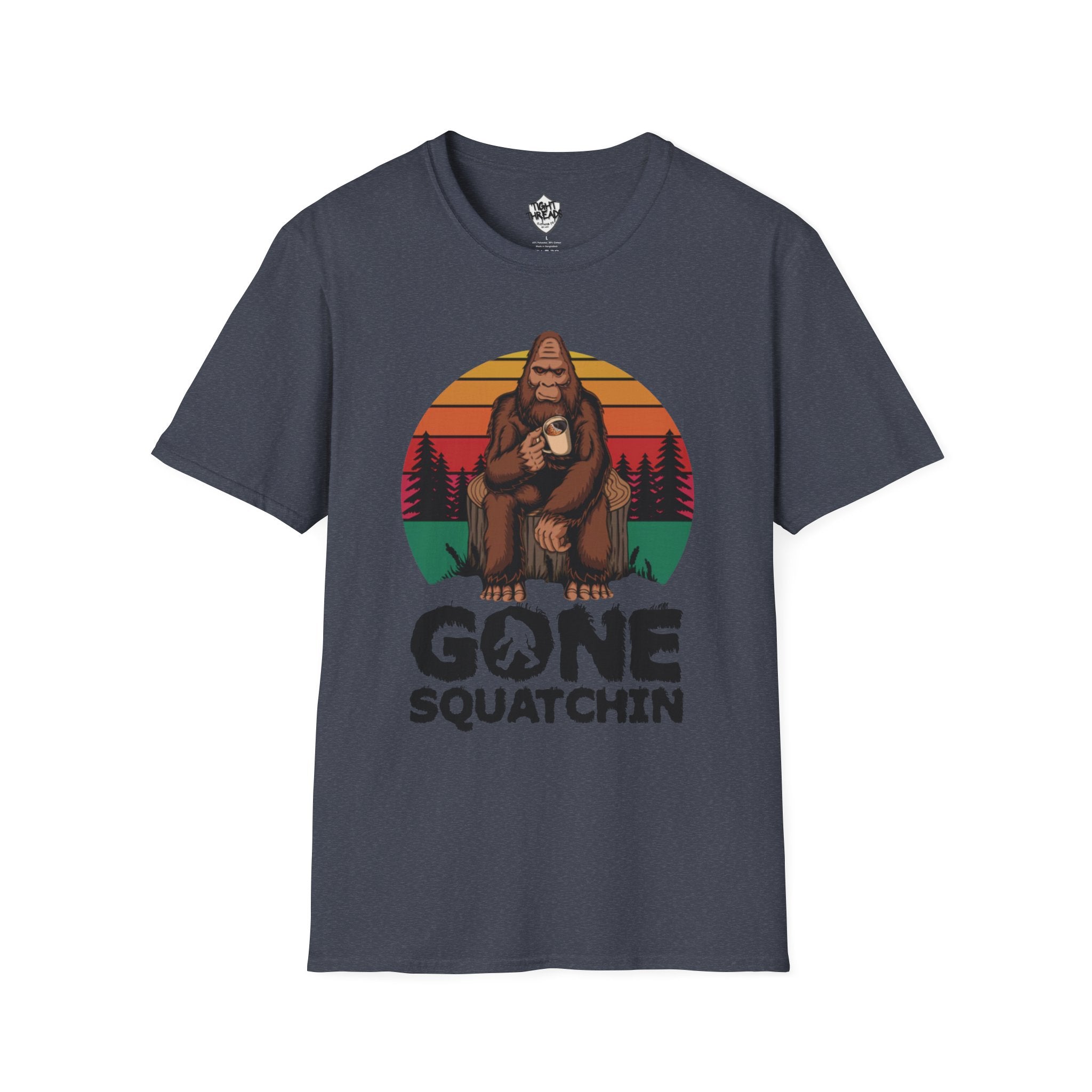 Gone Squatchin Sasquatch T-Shirt | Bigfoot Camping Graphic Tee