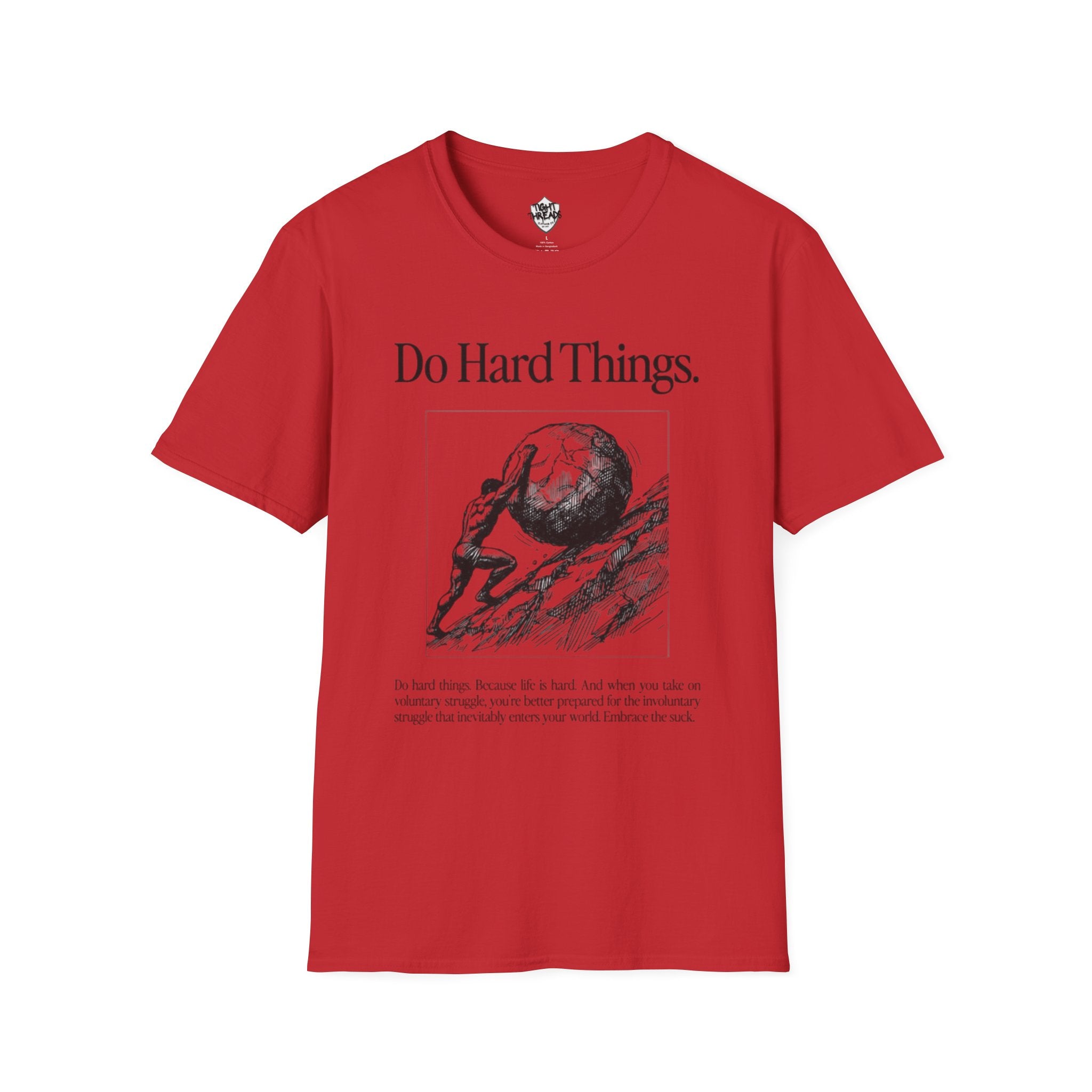 Do Hard Things Inspirational Unisex T-Shirt: Motivational Gym Tee, Casual Workout Shirt, Positive Apparel Gift, Everyday Wear, Statement Top