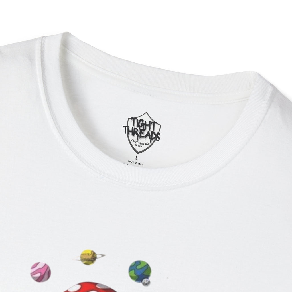 Mushroom Meditation Tee | Unisex Softstyle T-Shirt, Trendy Graphic Tee, Casual Wear, Nature Lover Gift, Relaxation Shirt, Festival Apparel