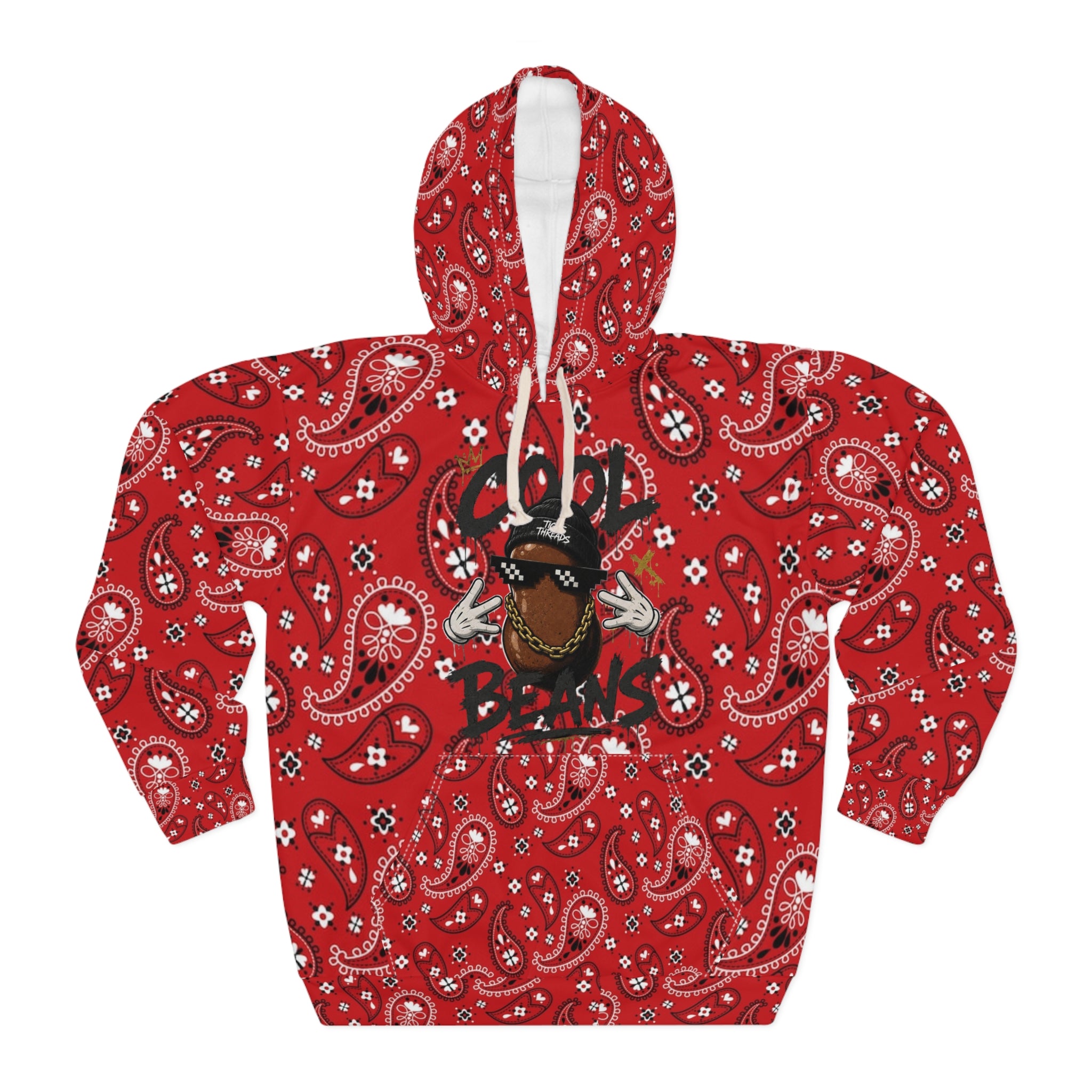 Cool Beans Red Bandana Hoodie