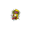Exploding Cartoon Head sticker | Kiss-Cut Sticker, Retro Skate Punk Art